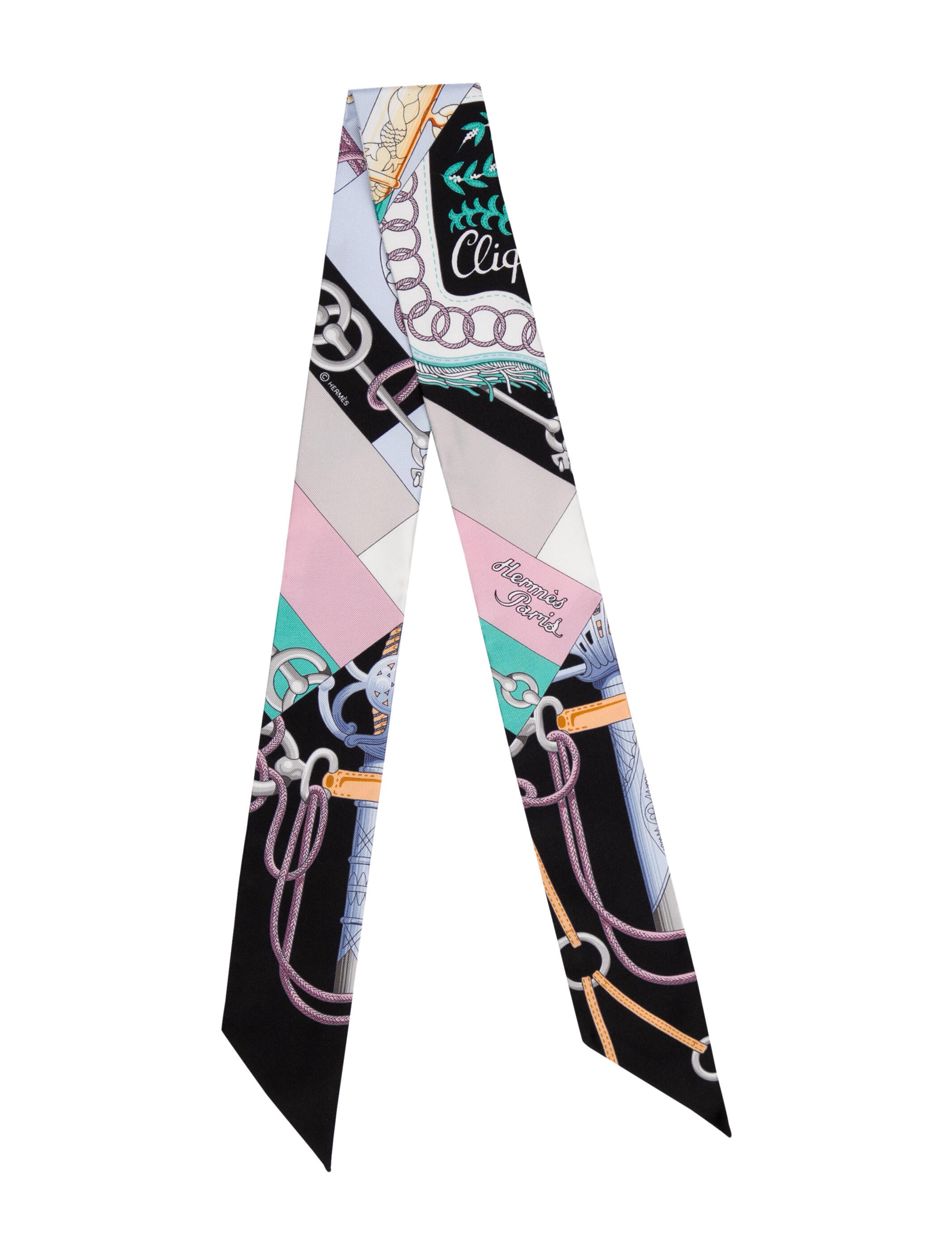 Hermès Cliquetis Silk Twilly Scarf