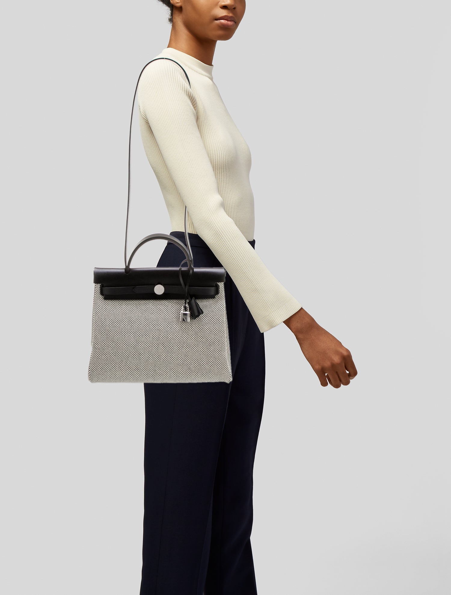 Hermès 2024 Toile Quadrille Herbag Zip 31