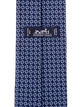 Hermès Pattern Silk Tie
