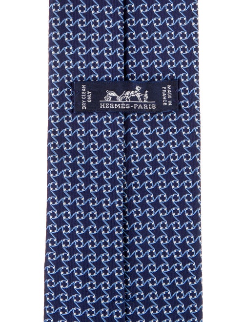 Hermès Pattern Silk Tie