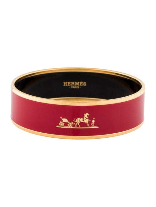 Hermès Enamel Wide Bangle Bracelet