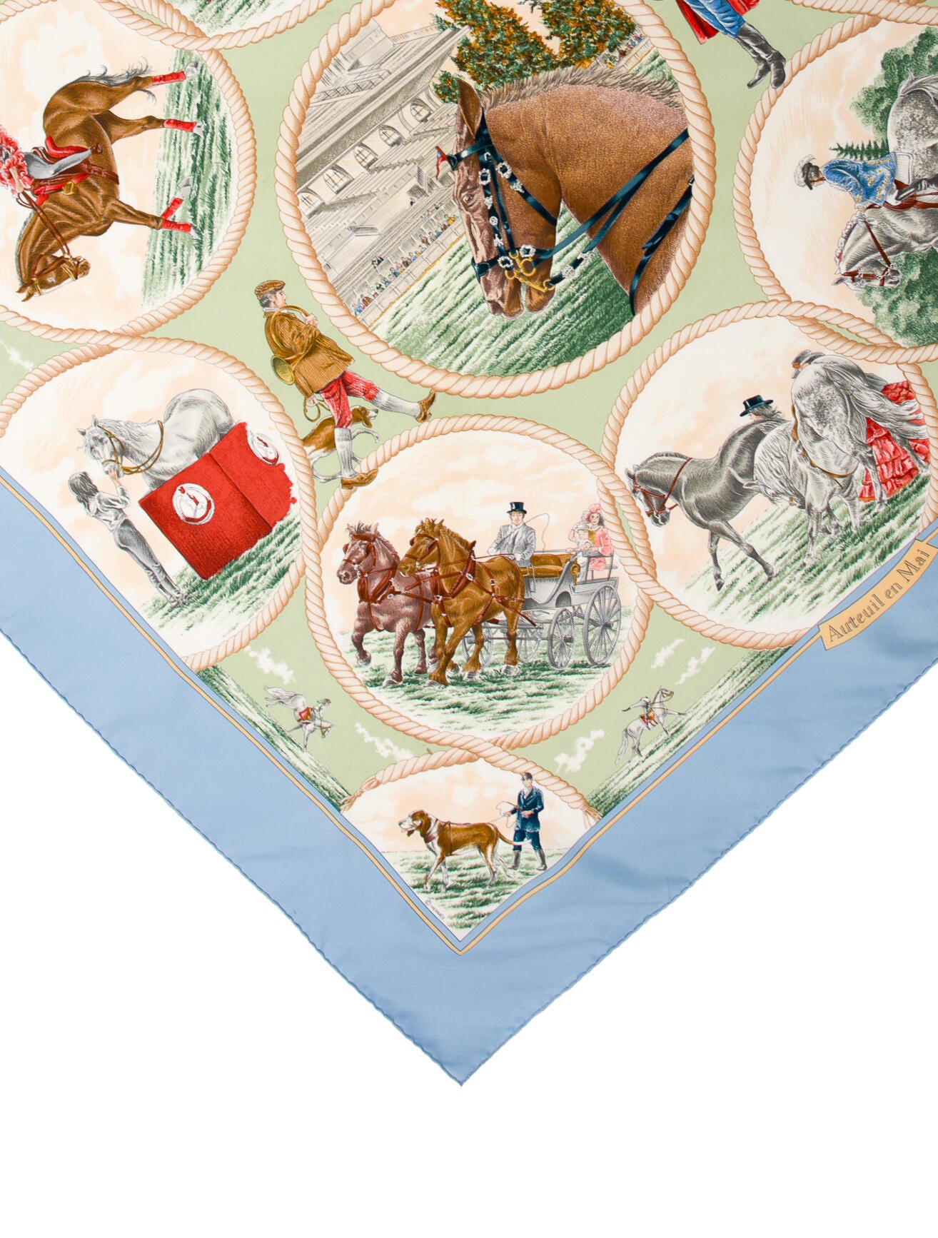 Hermès Auteuil en Mai Silk Scarf