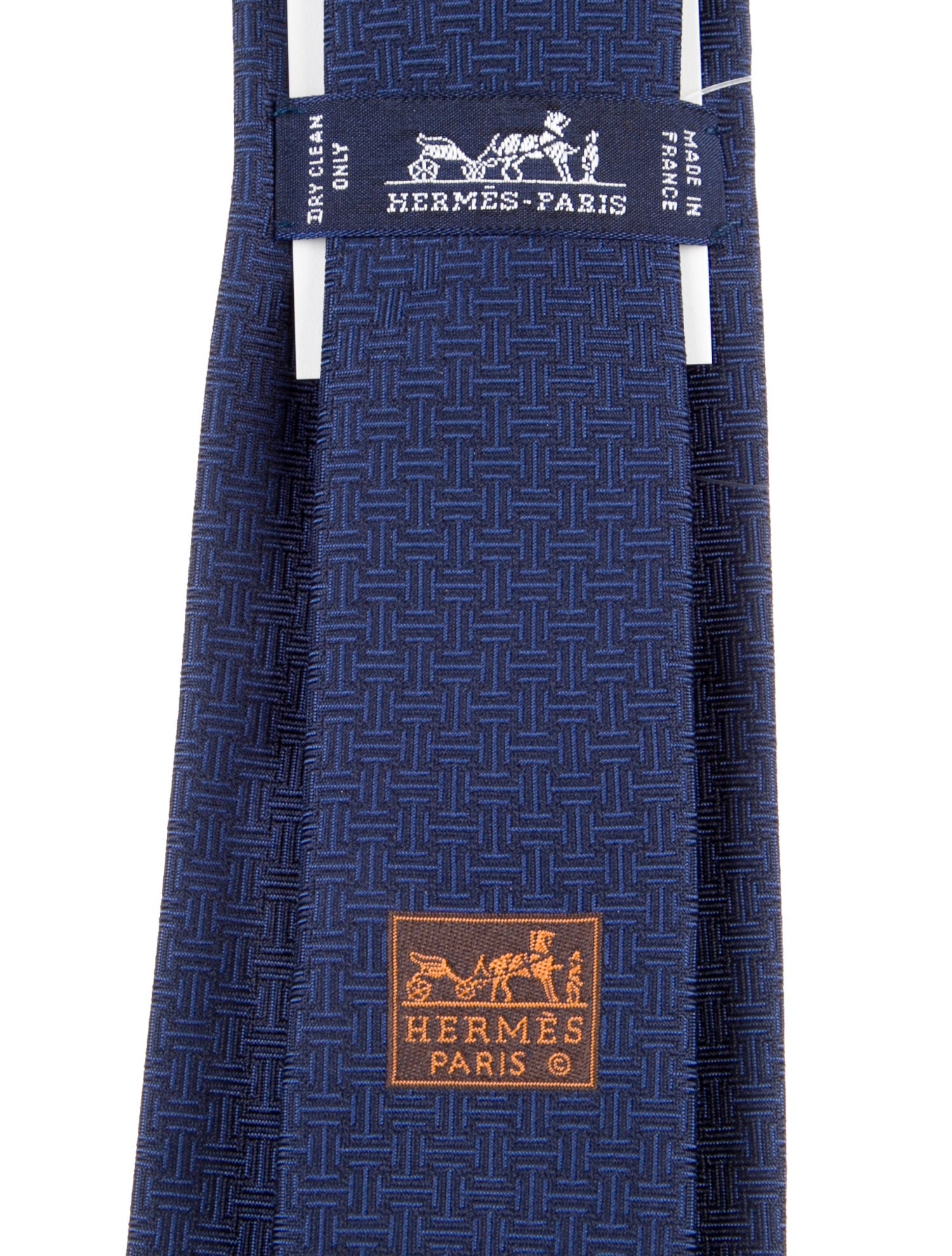 Hermès pattern silk tie