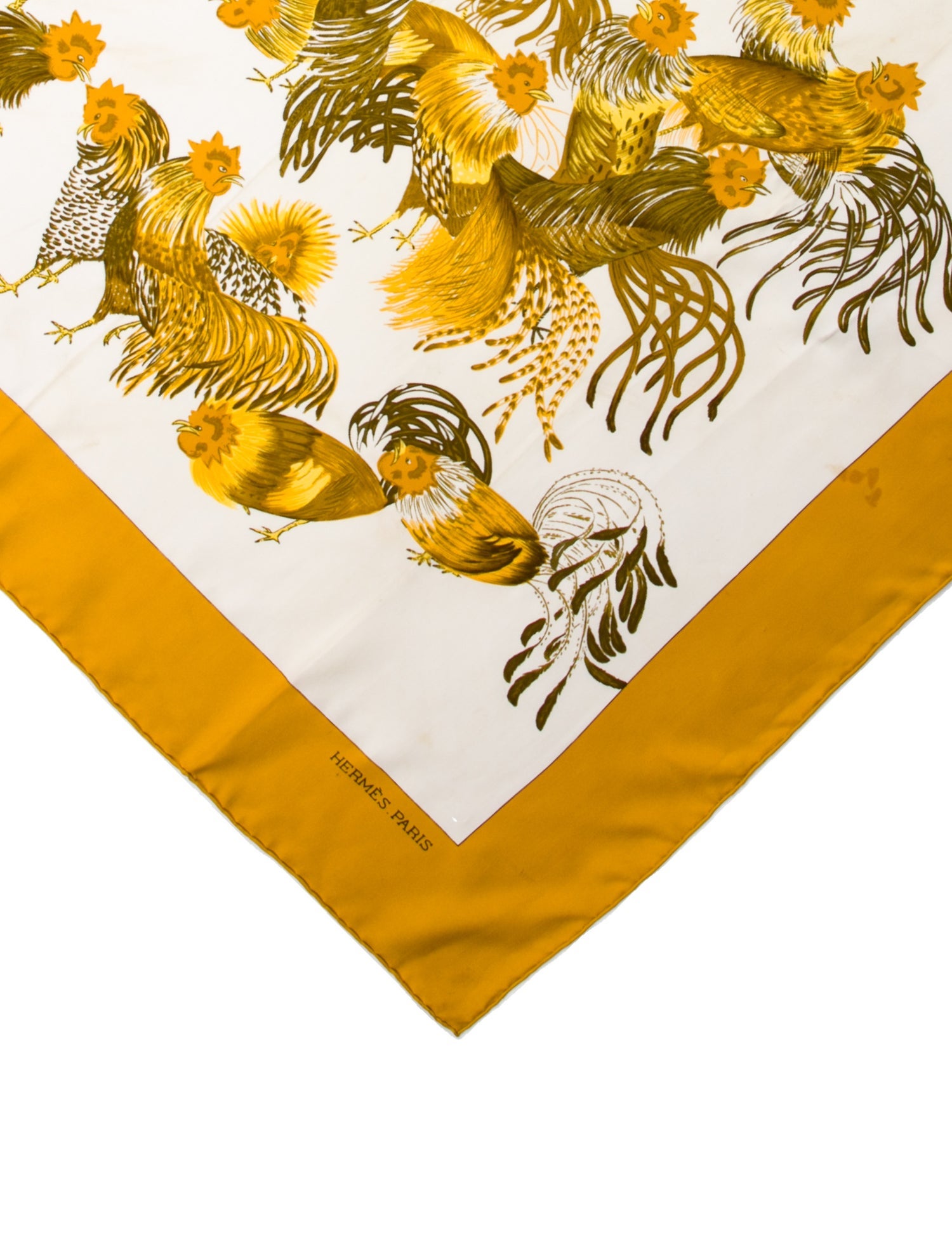 Hermès Jeunes Coqs Silk Scarf
