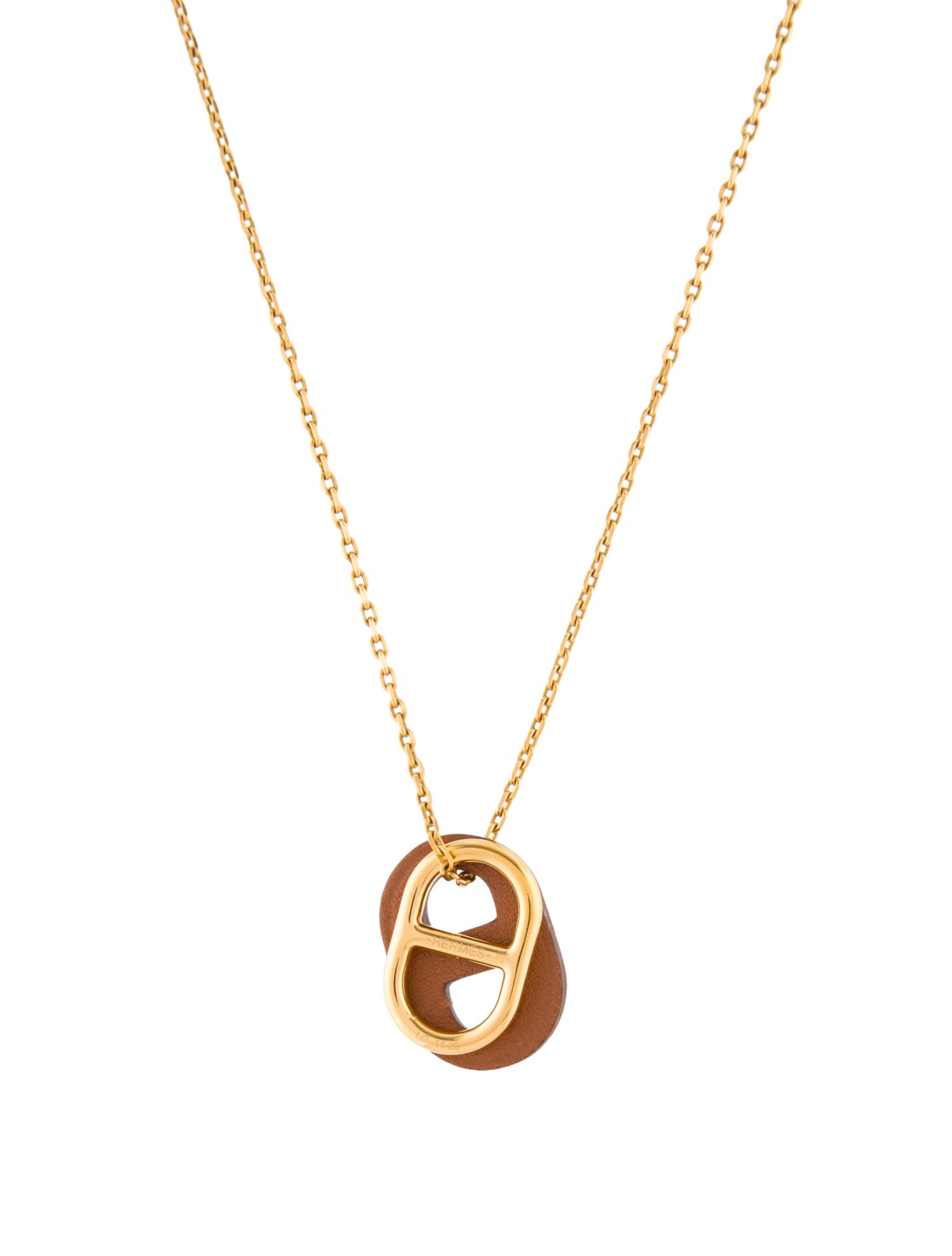 Hermès Leather O'Mallion Pendant Necklace