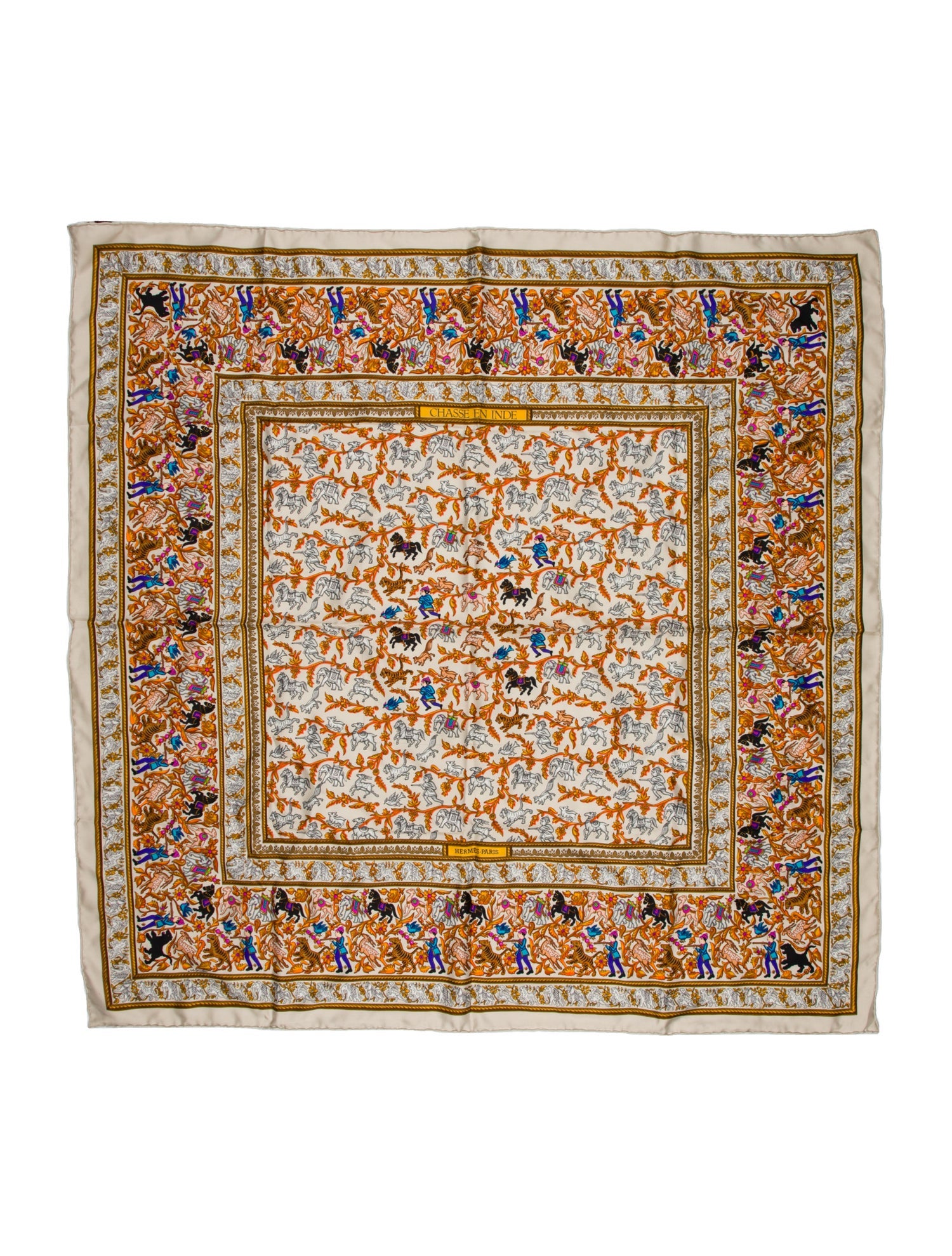 Hermès Chasse En Inde Silk Scarf