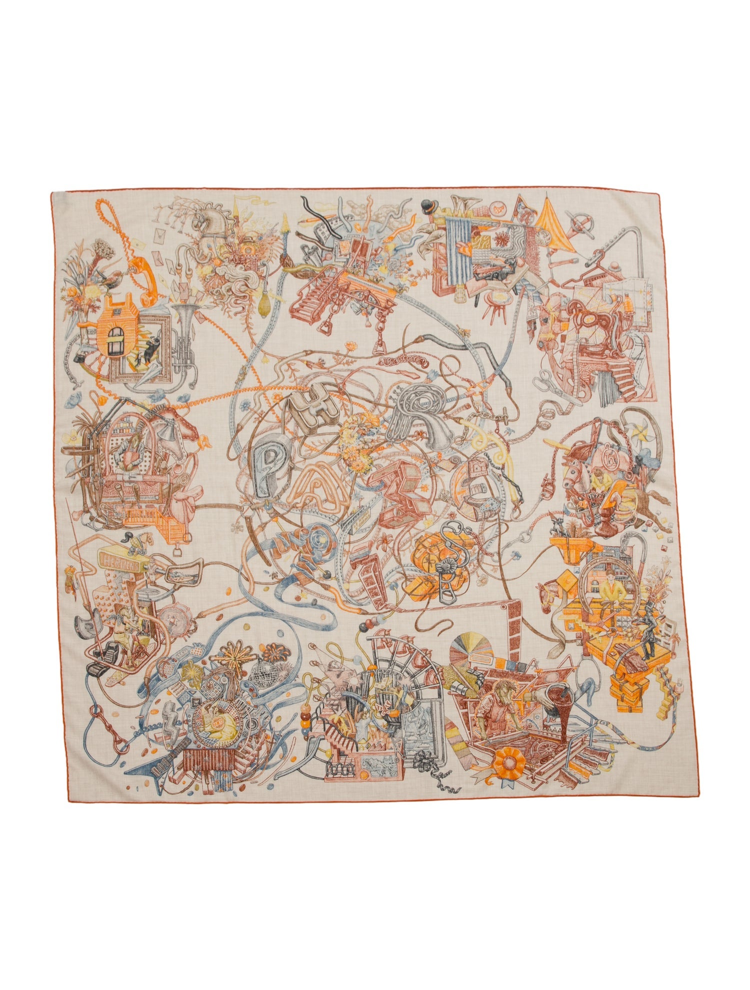 Hermès Le Monde d'Hermès Cashmere Scarf