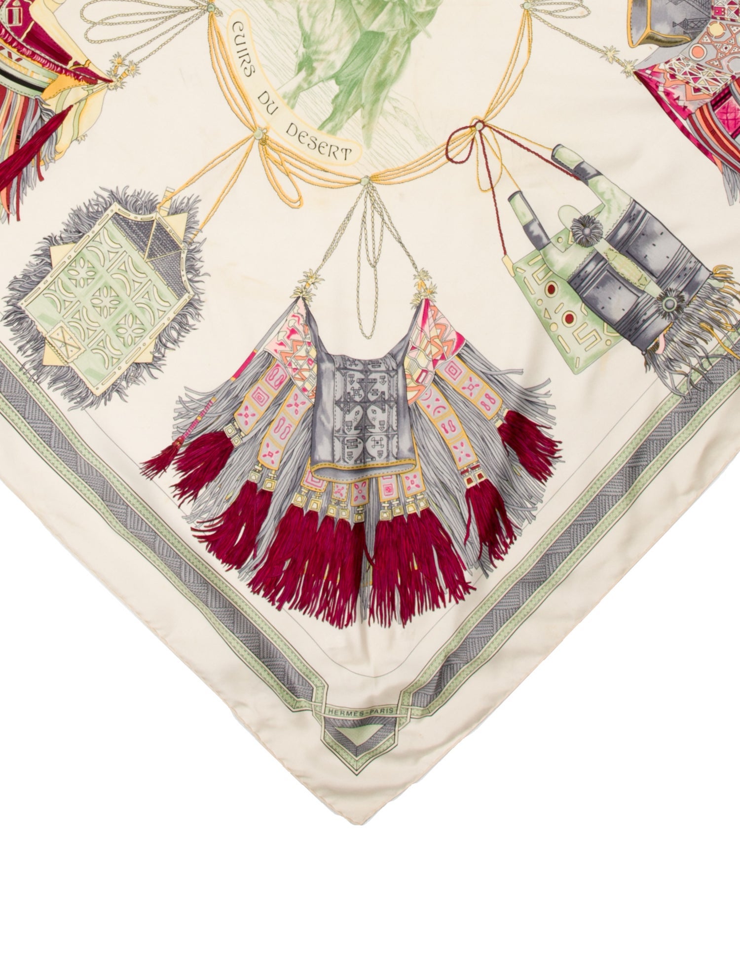 Hermès Cuirs Du Desert Silk Scarf