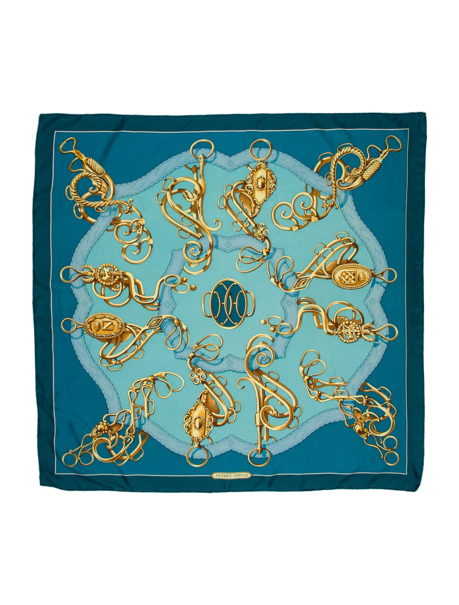 Hermès Profile Sellier Silk Scarf