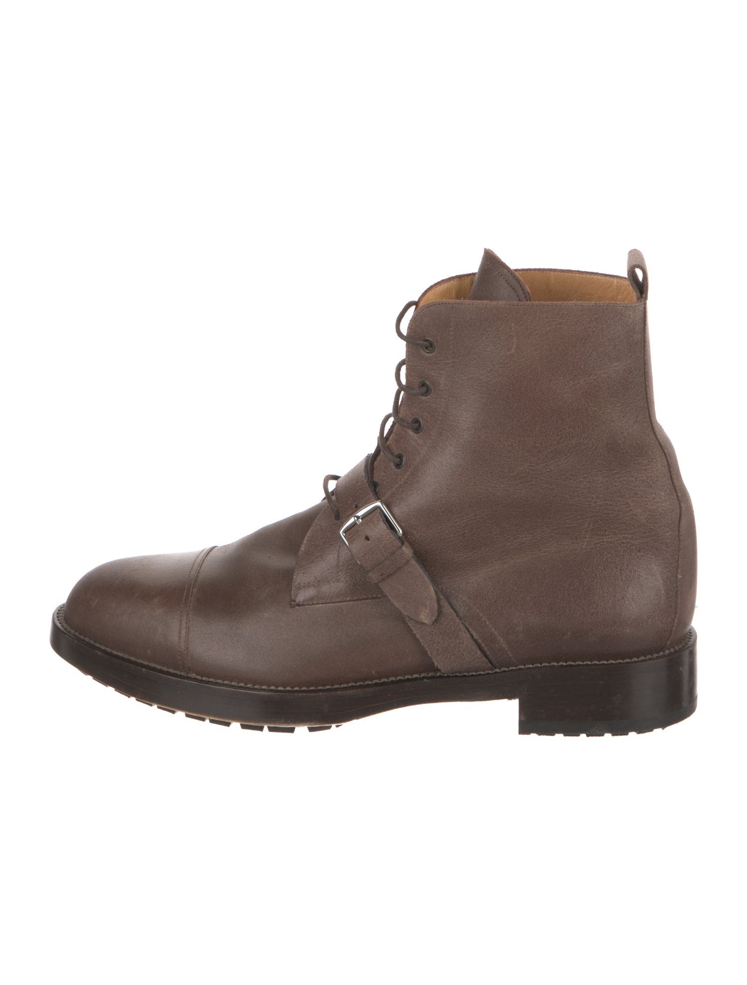 Hermès Leather Lace-Up Boots