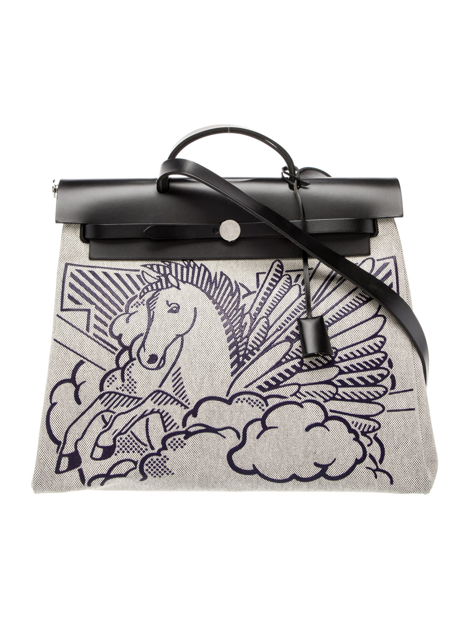 Hermès Toile H & Vache Hunter Pegase Pop Herbag Zip Retourne 39