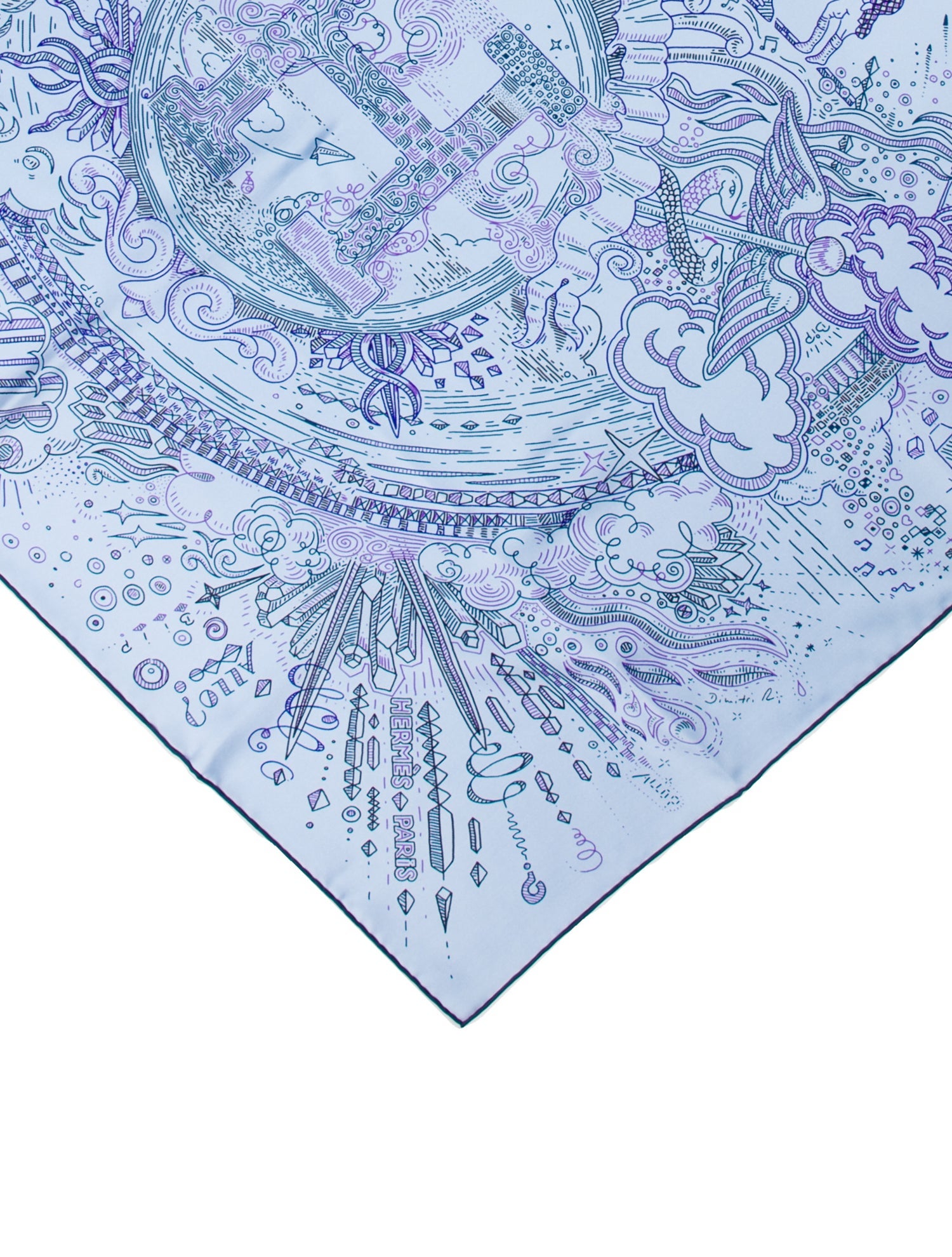 Hermès Please Hold The Line Silk Scarf