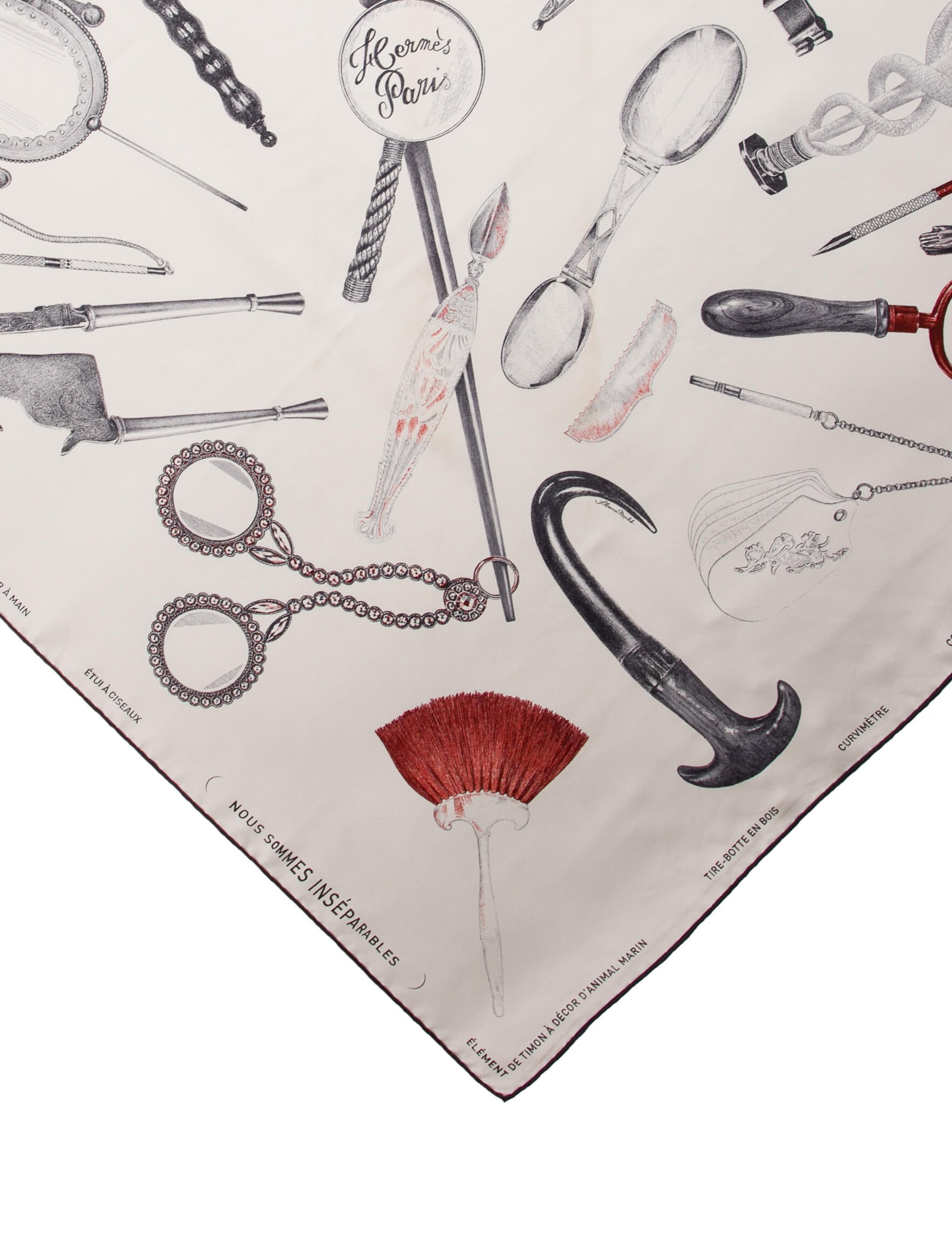 Hermès Nous Sommes Inseparables Silk Scarf