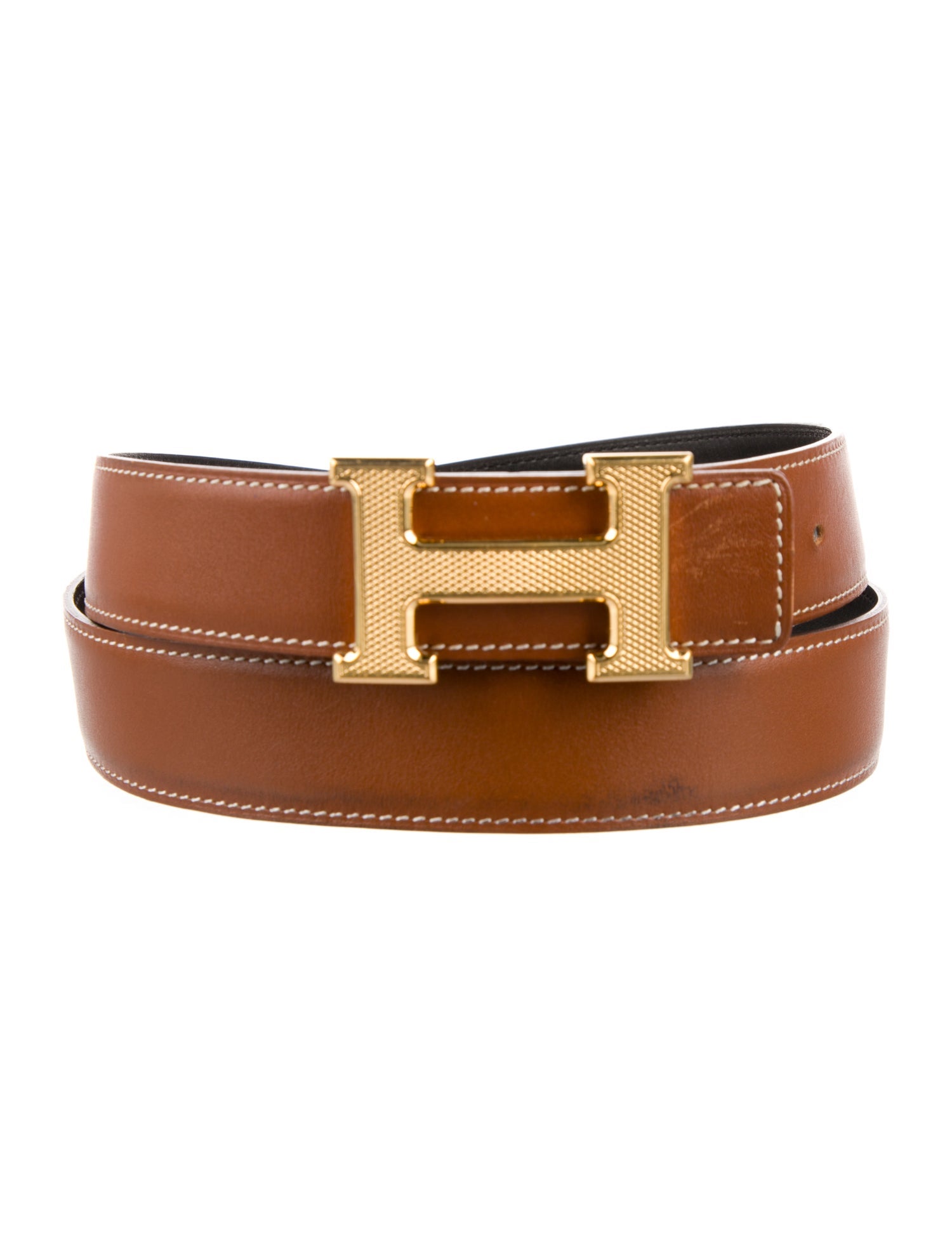 Hermès Reversible 32 mm H Guilloché Belt Kit