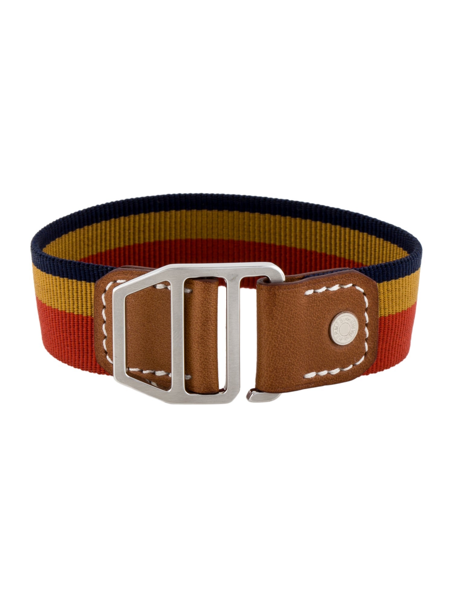 Hermès Malo Leather Canvas Wrap Bracelet