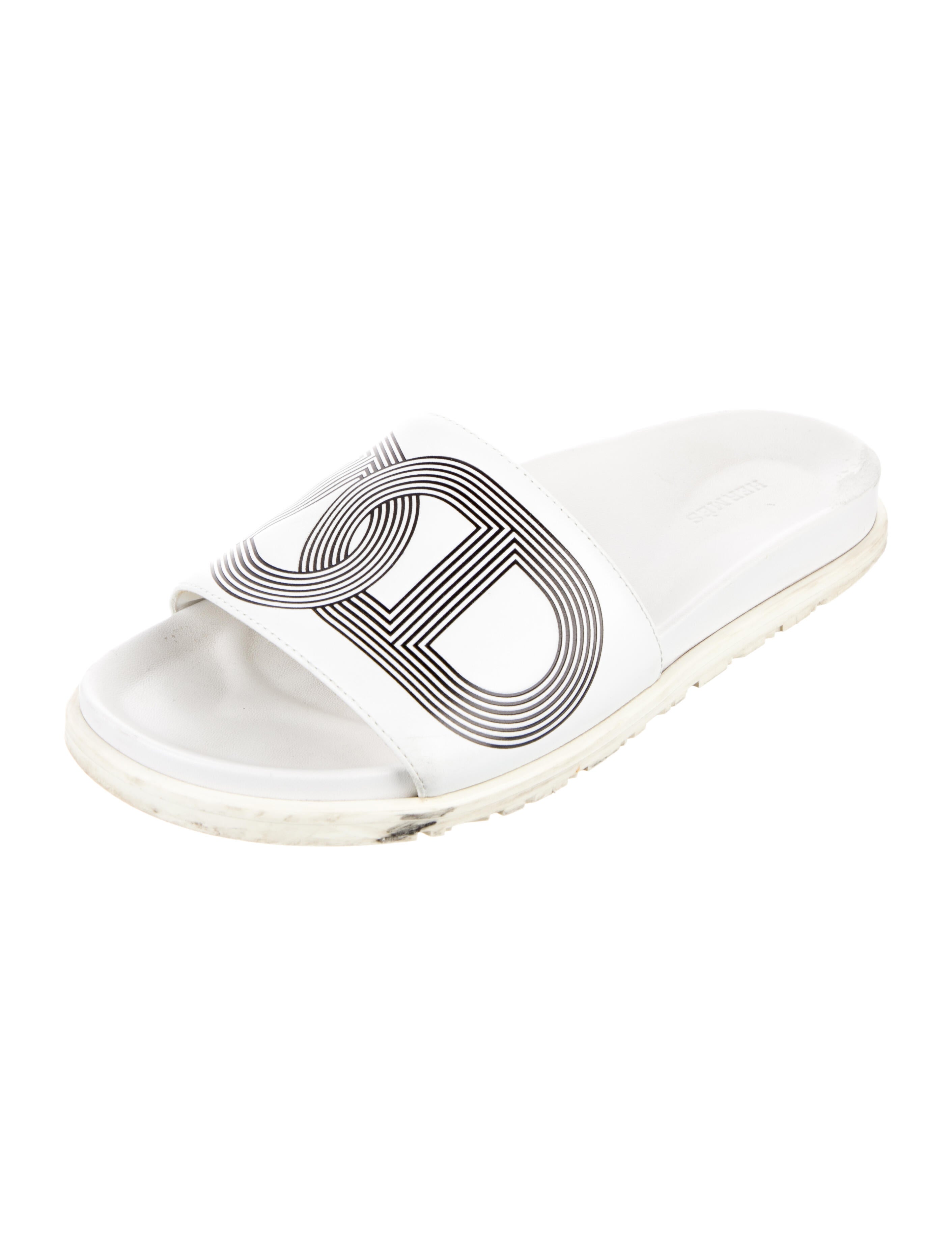 Hermès Biarritz Leather Slides