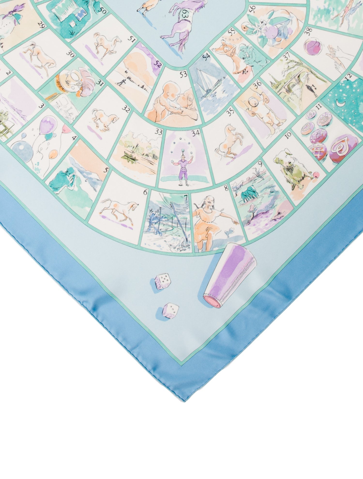 Hermès Le Jeu des Petits Bonheurs Silk Scarf