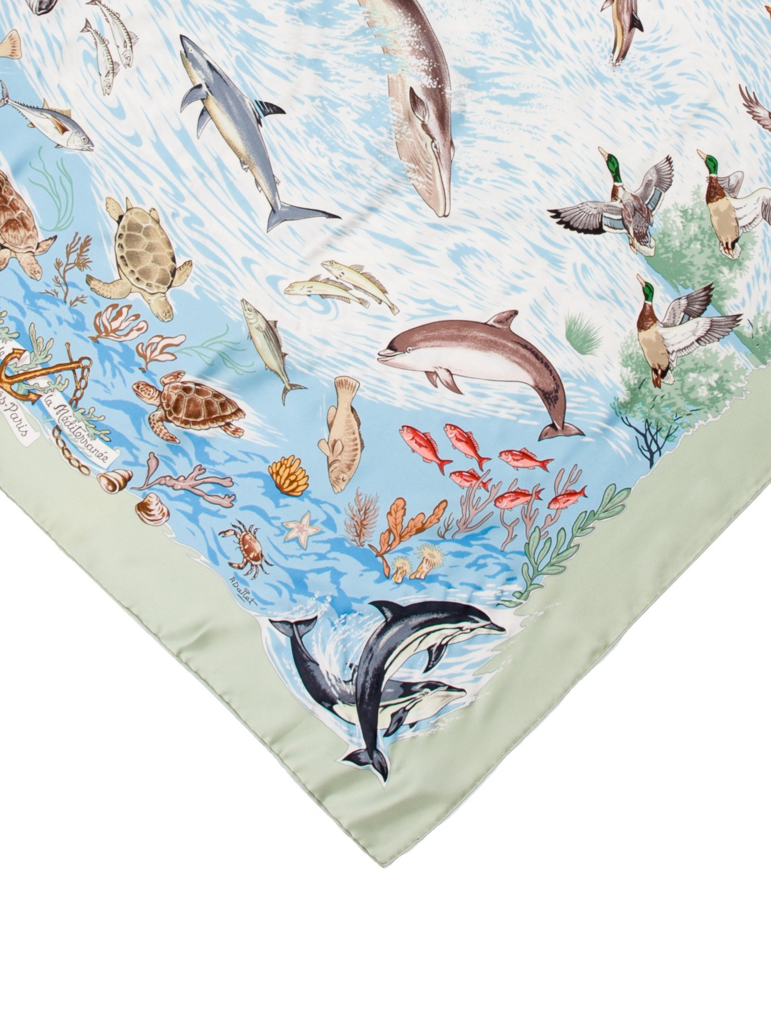 Hermès La Vie précieuse de la Méditerranée Silk Scarf