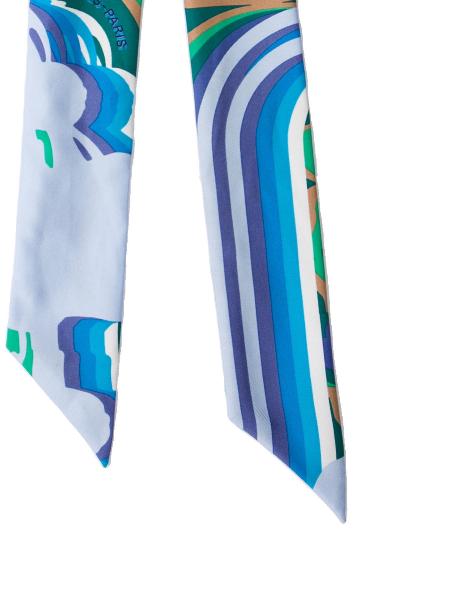 Hermès Brides De Gala Shadow Silk Twilly Scarf