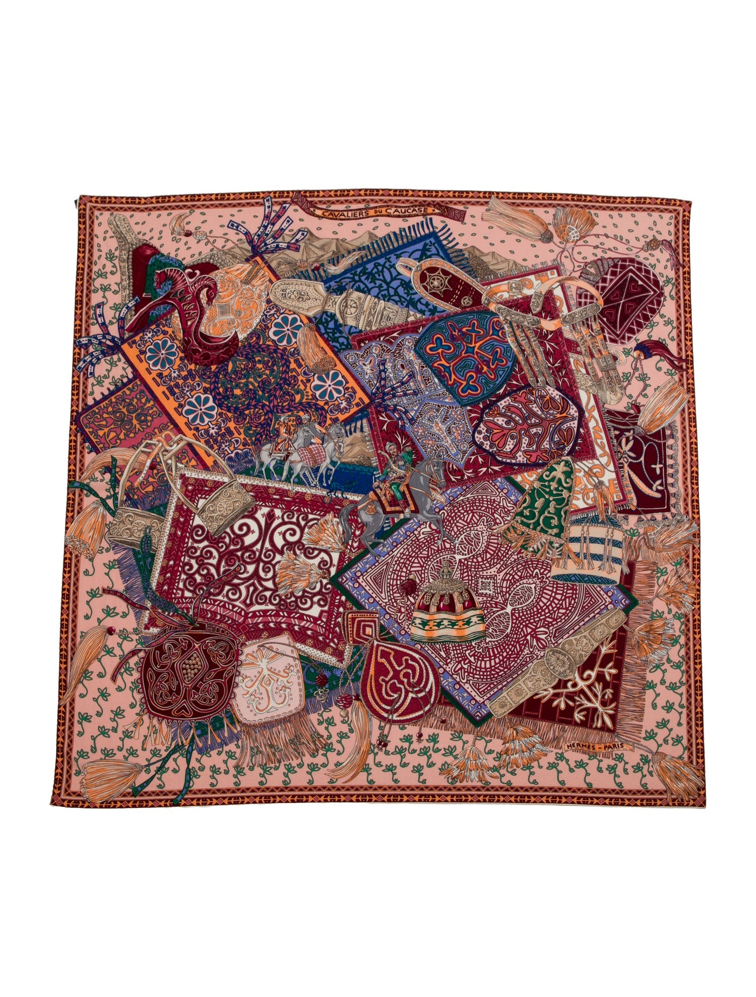 Hermès Cavaliers Du Caucase Cashmere Shawl