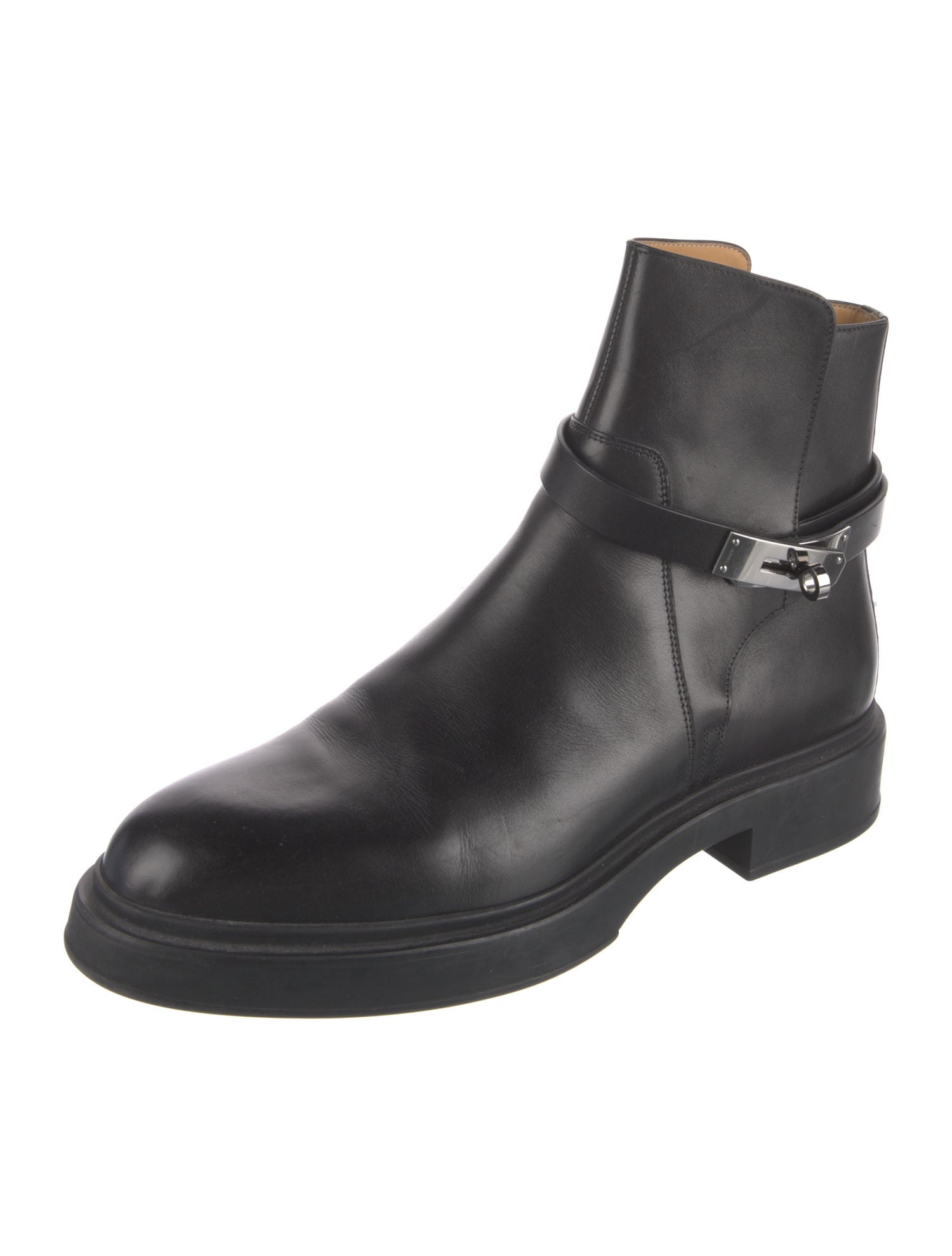 Hermès Veo Leather Moto Boots