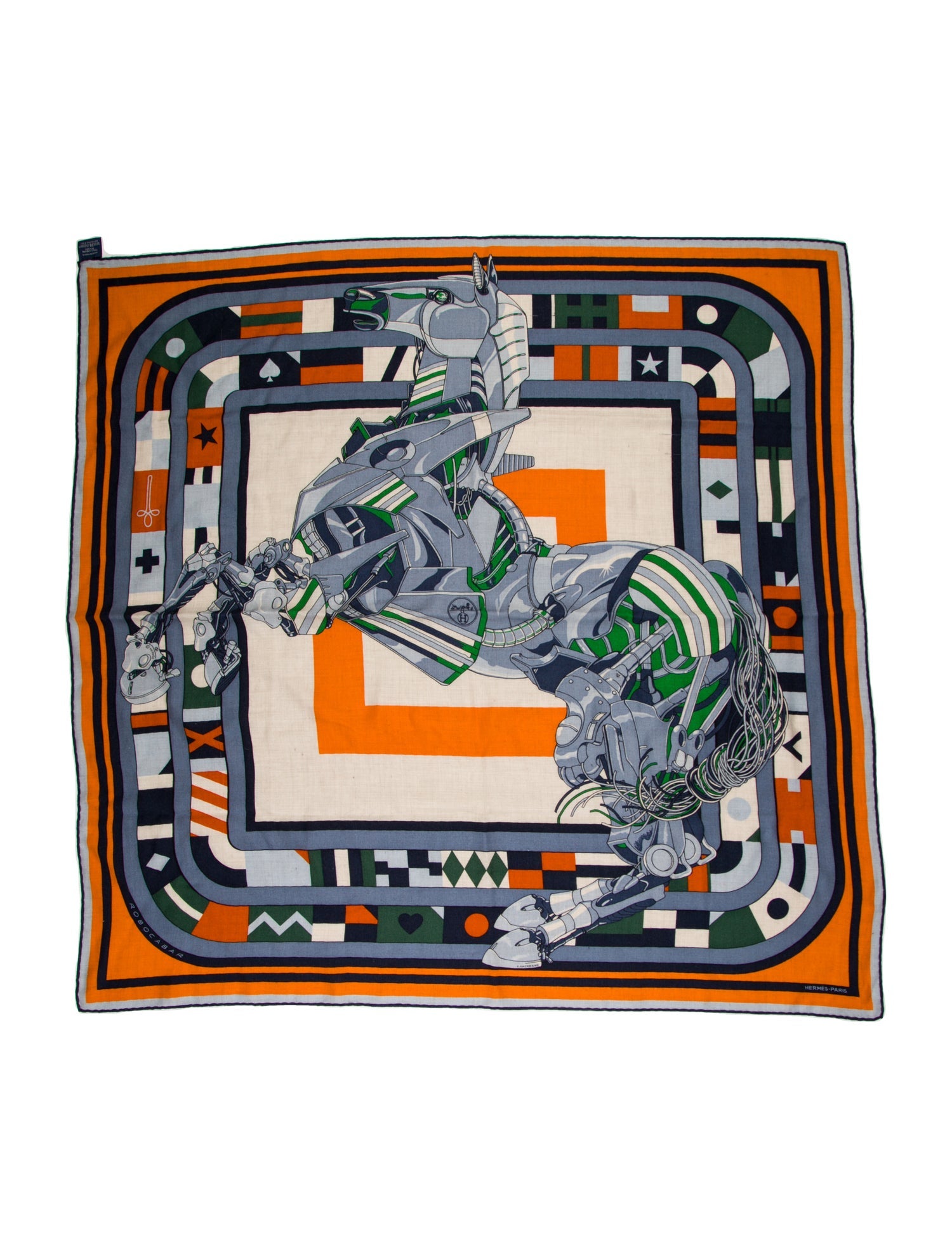 Hermès Robocabar 100cm Cashmere Scarf