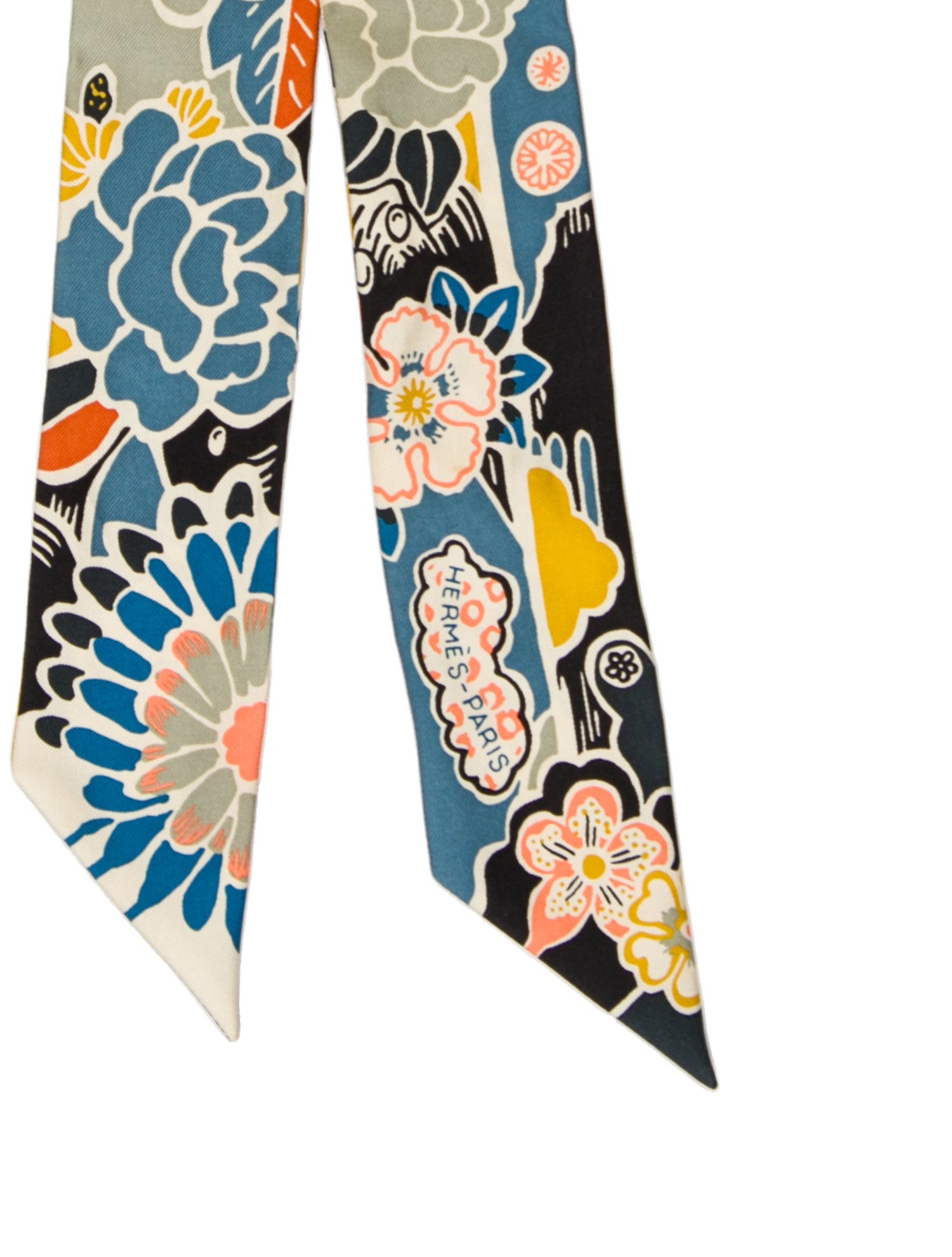 Hermès Bingata Silk Twilly Scarf