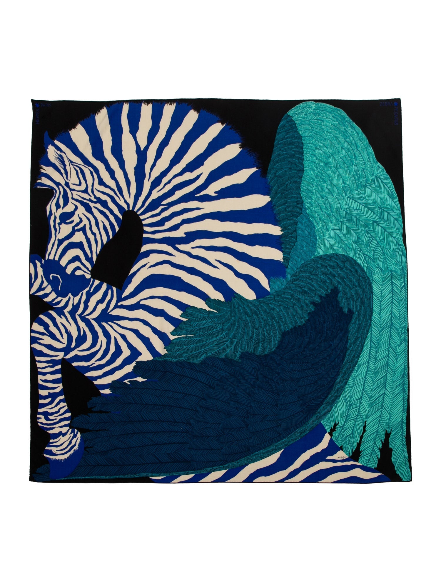 Hermès Zebra Pegasus Cashmere Shawl