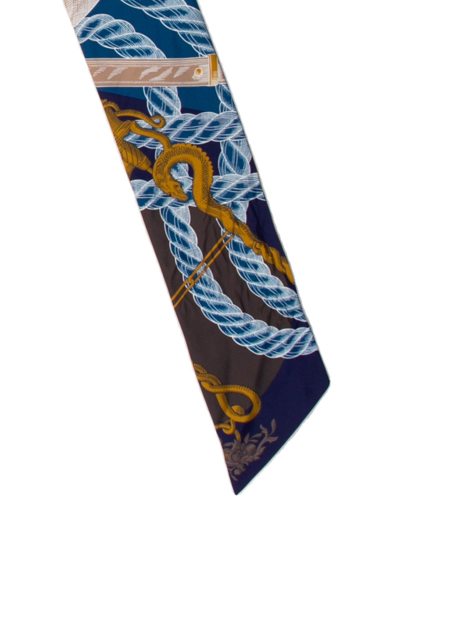 Hermès Della Cavalleria Maxi Slim Silk Twilly Scarf