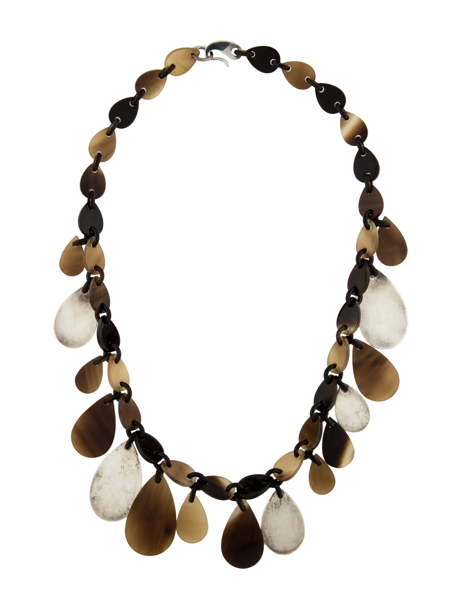 Hermès Horn Teardrop Collar Necklace