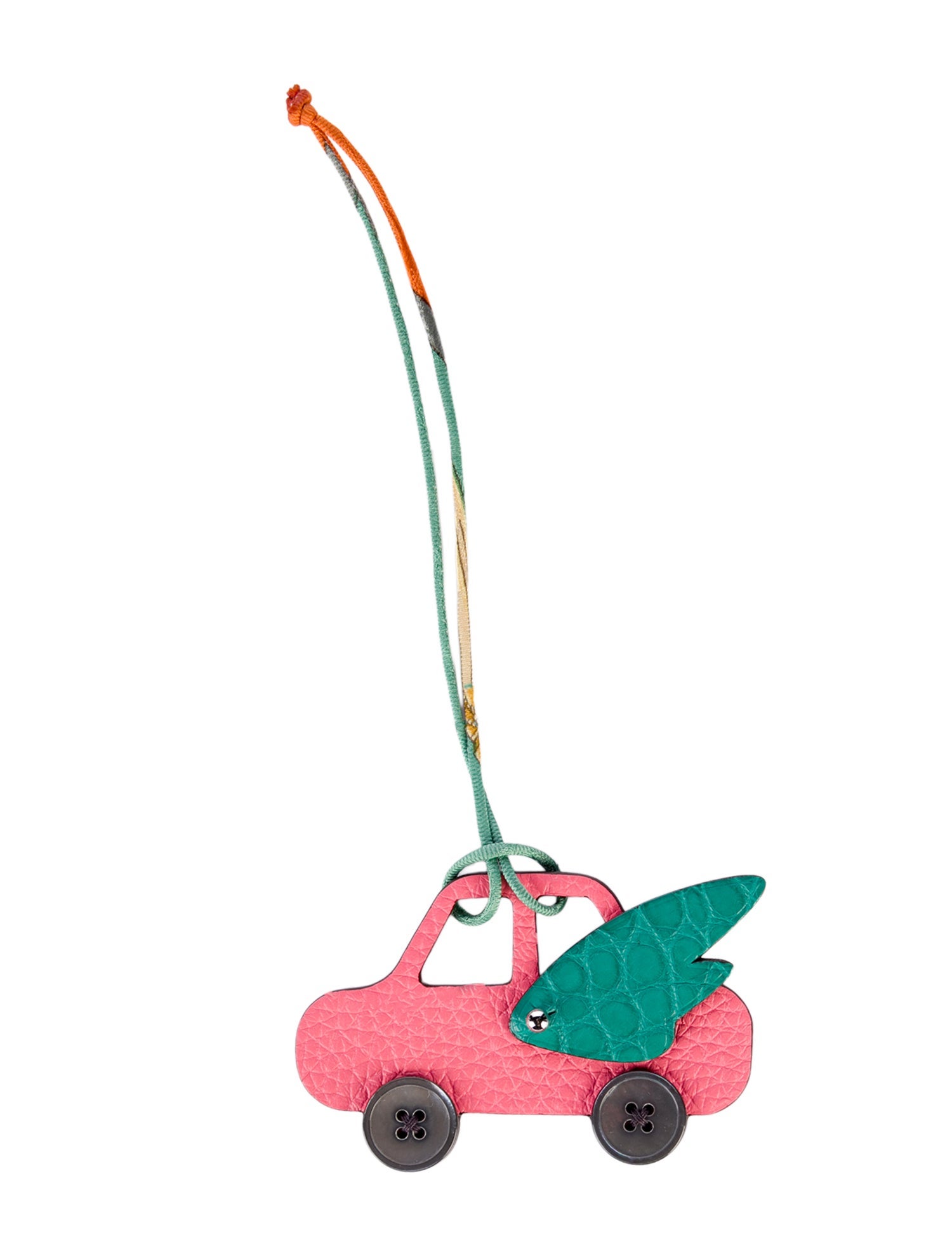 Hermès Alligator-Trimmed Petit H Winged Car Bag Charm