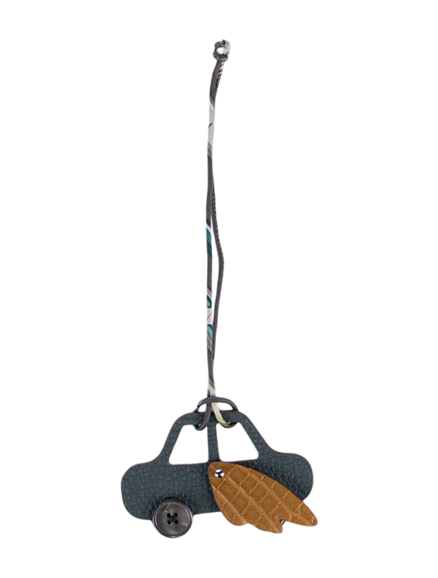 Hermès Alligator-Trimmed Petit H Winged Car Bag Charm