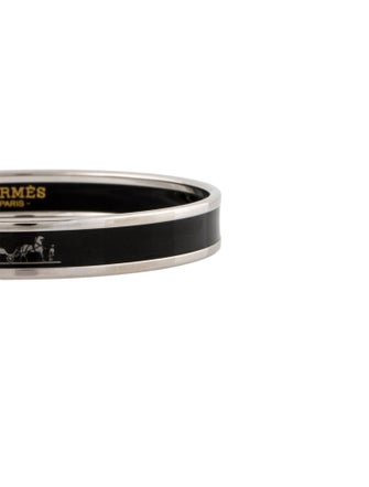 Hermès Caleche Narrow Enamel Bangle Bracelet