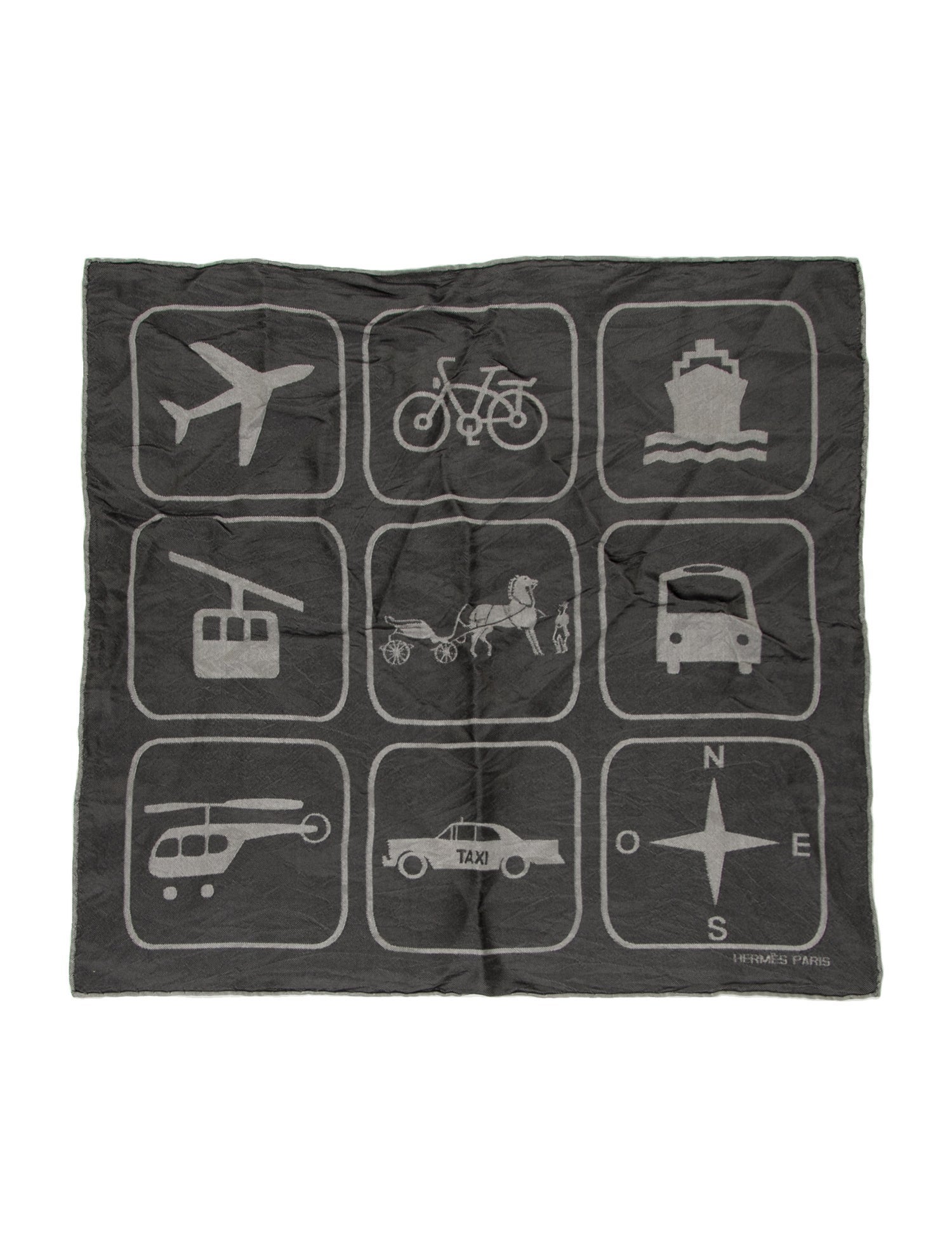 Hermès Printed Silk Pocket Square