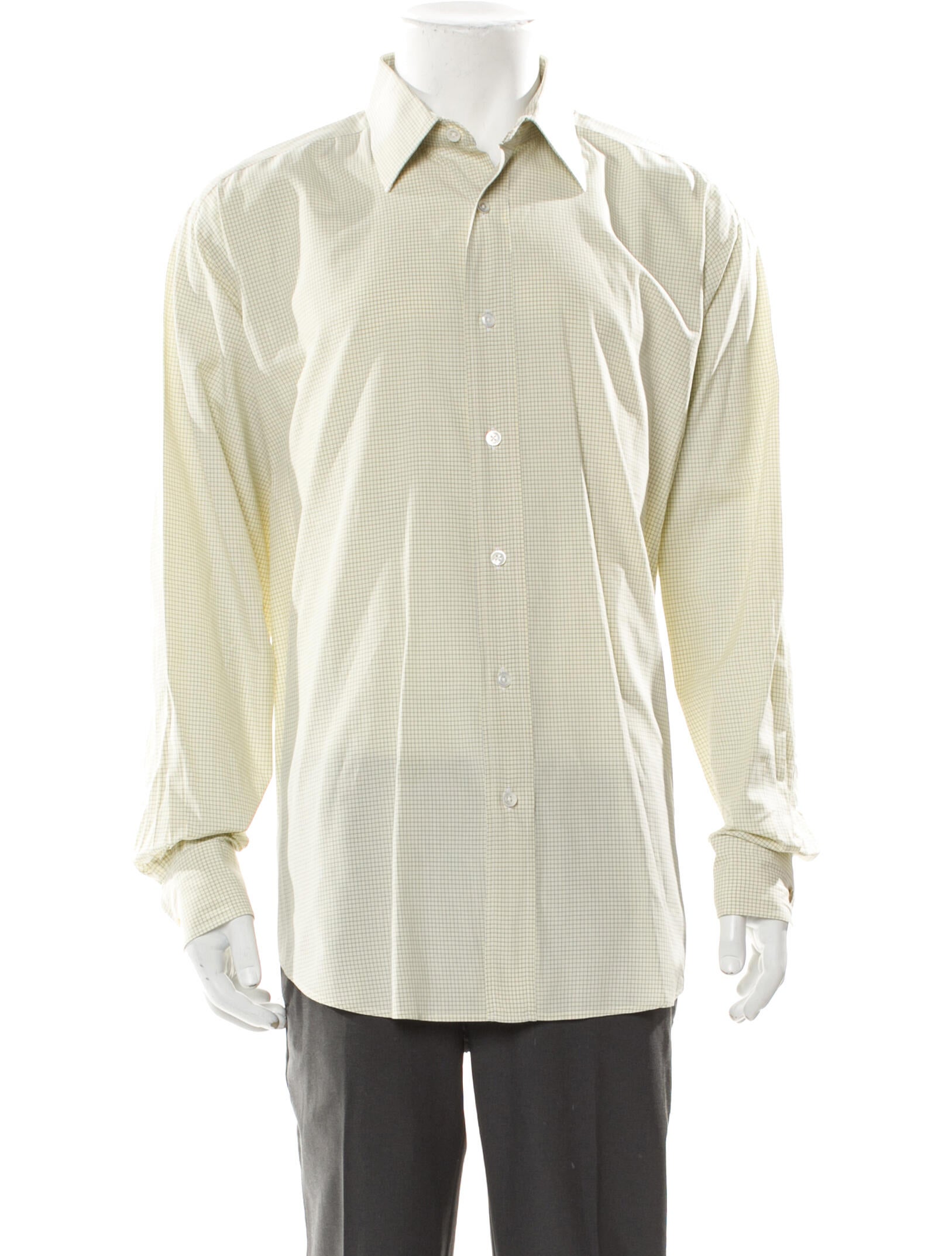 Hermès Plaid Print Long Sleeve Shirt