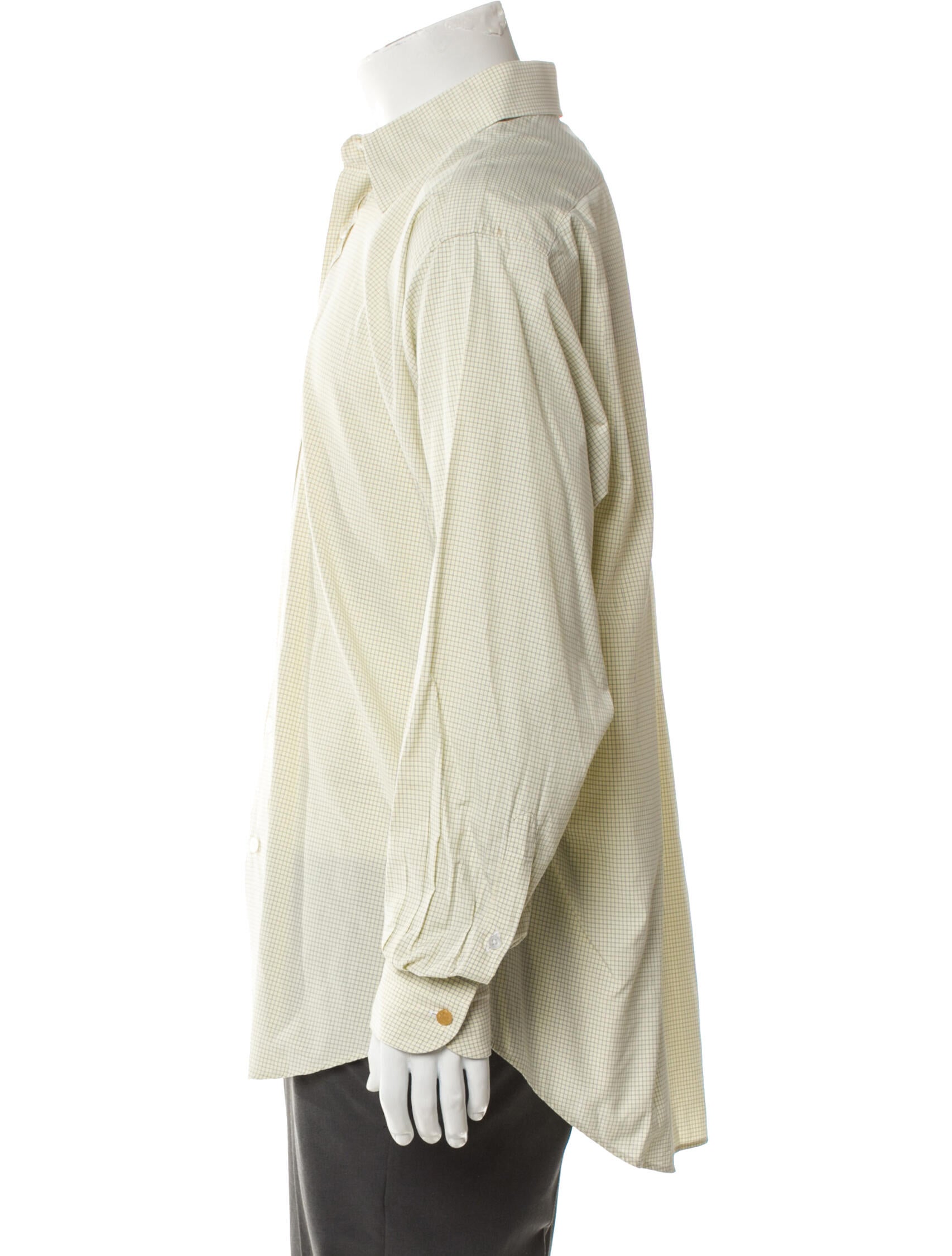 Hermès Plaid Print Long Sleeve Shirt