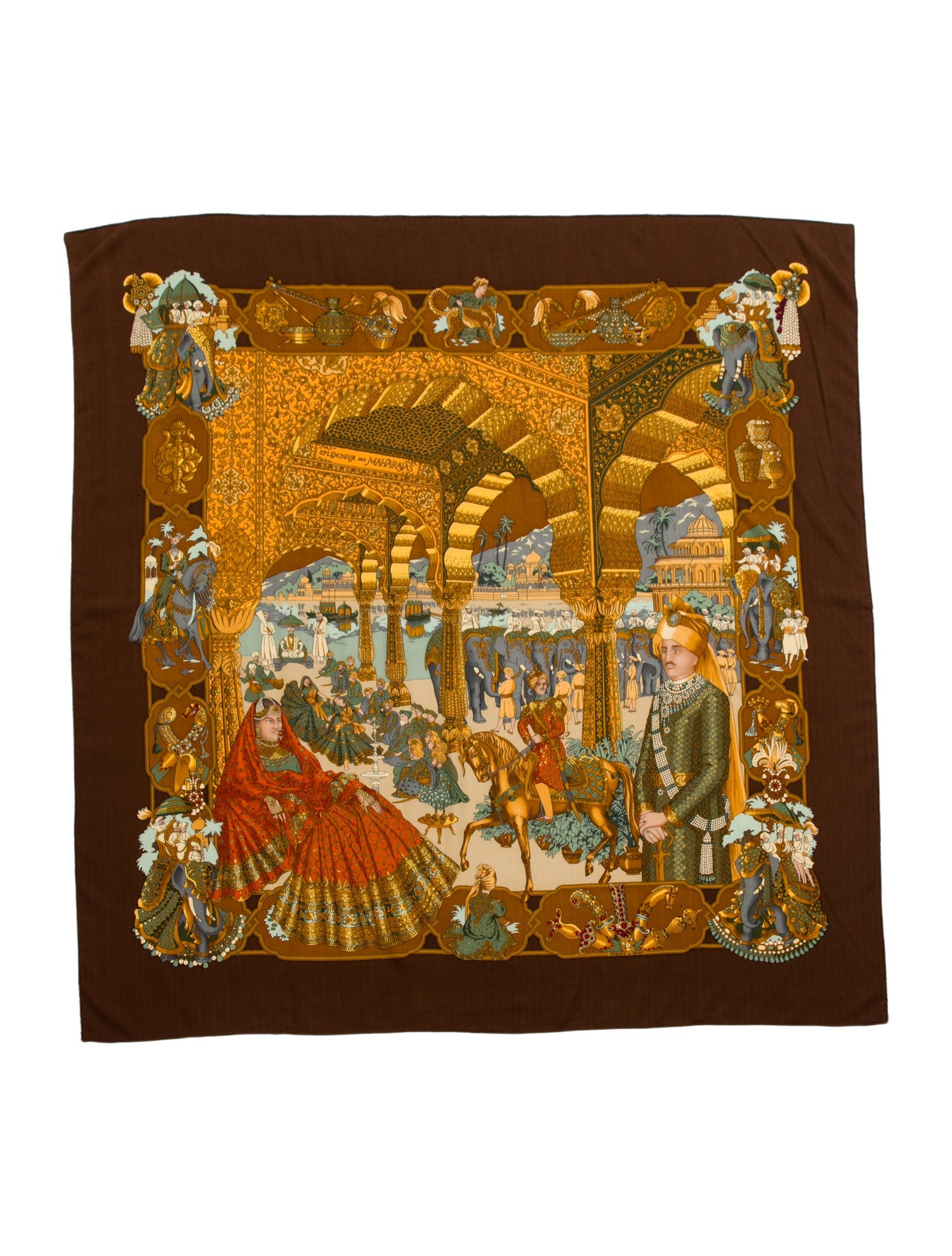 Hermès Splendeur des Maharajas Silk Shawl