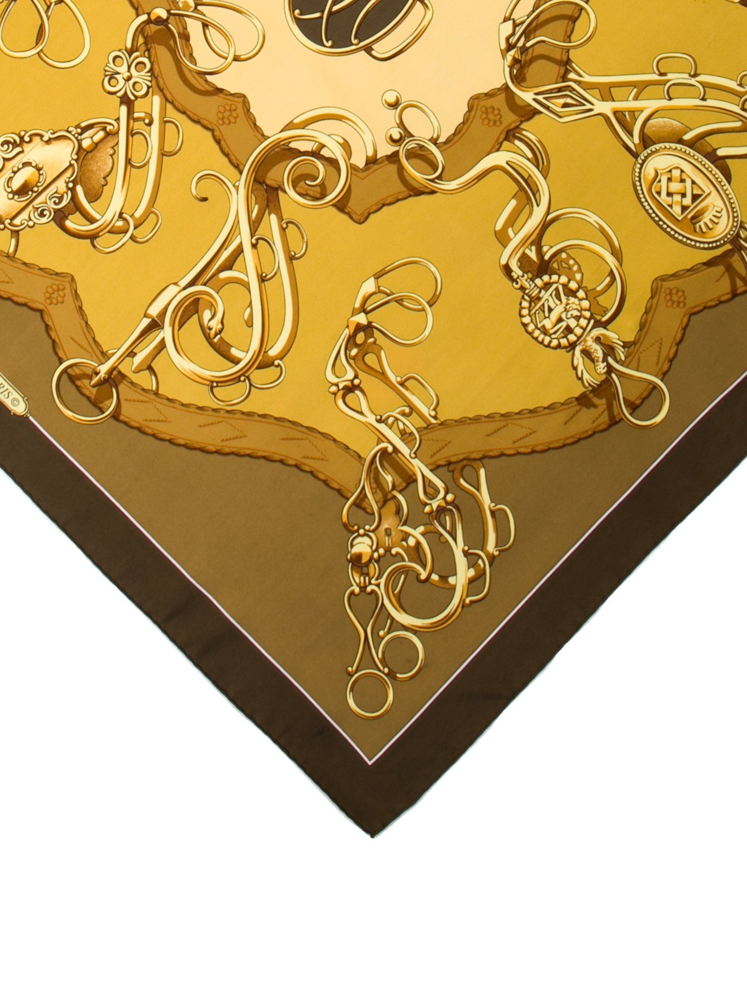 Hermès Profile Sellier Silk Scarf