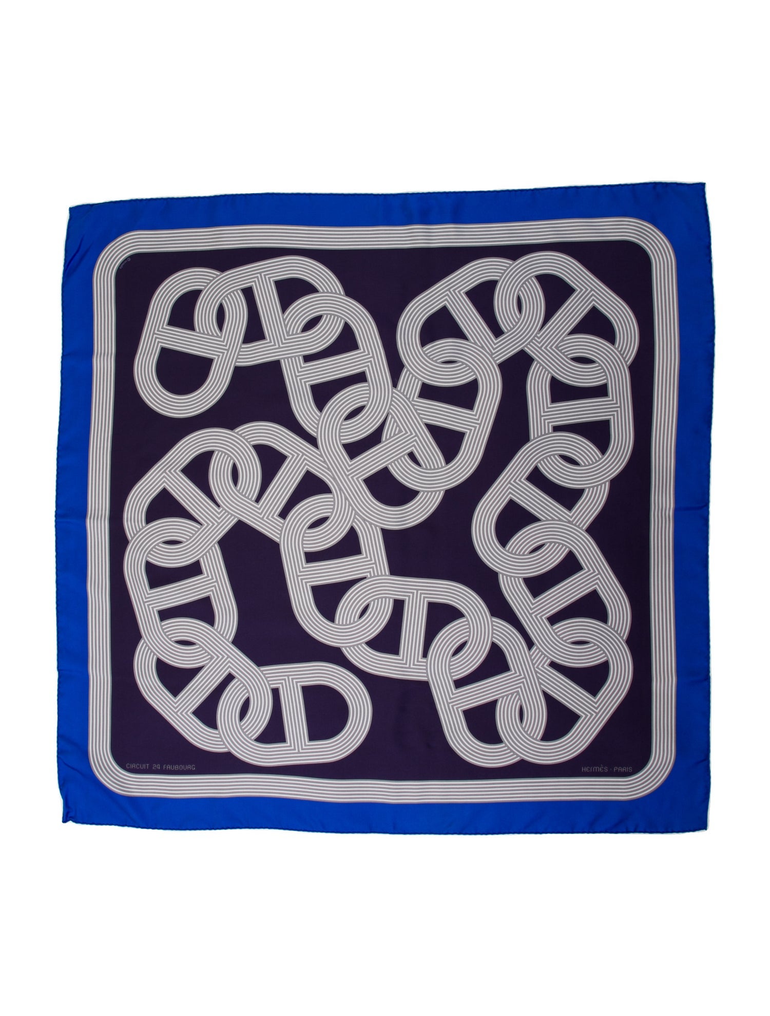 Hermès Circuit 24 Faubourg Silk Scarf
