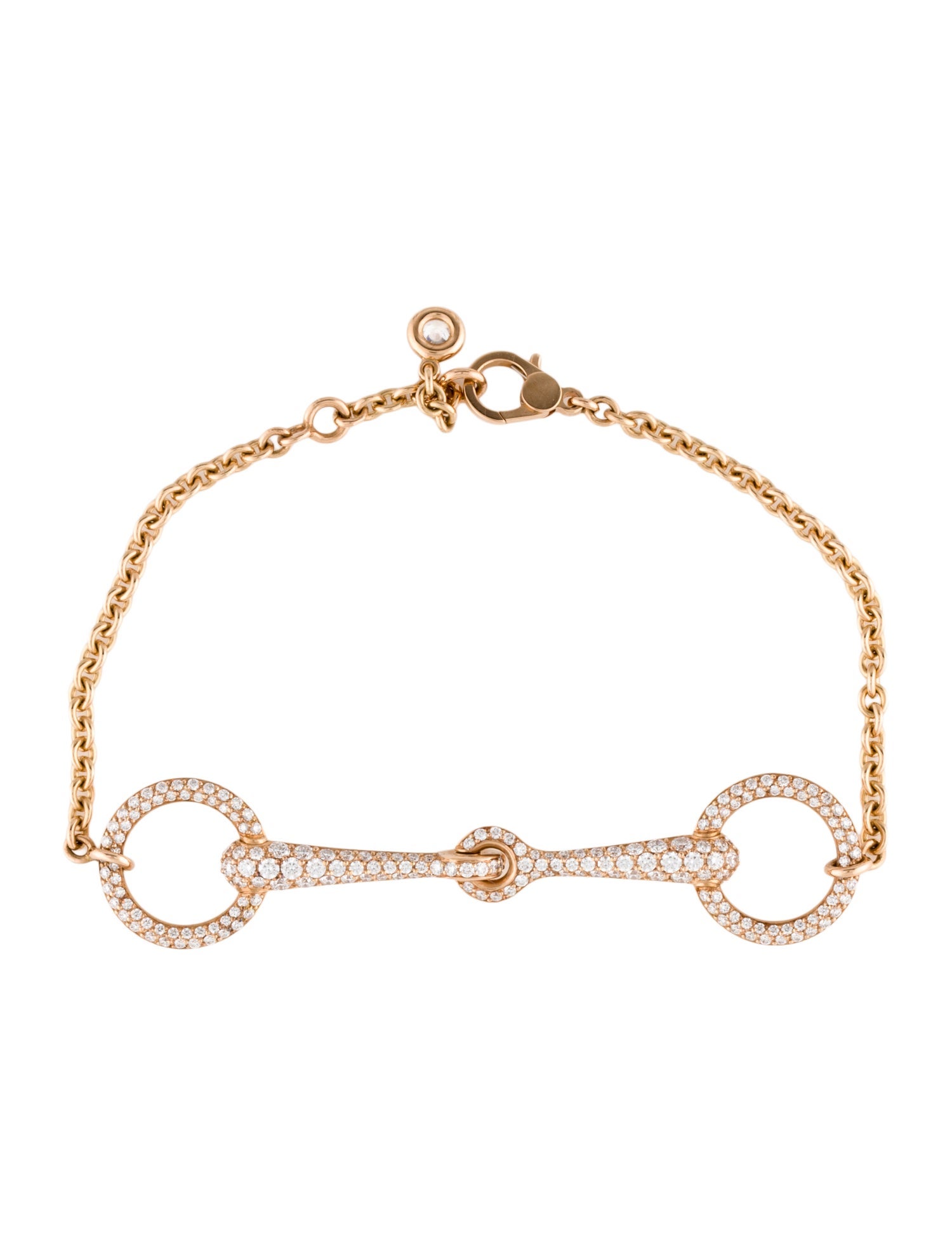 Hermès 18K Diamond Filet D'Or Link Bracelet