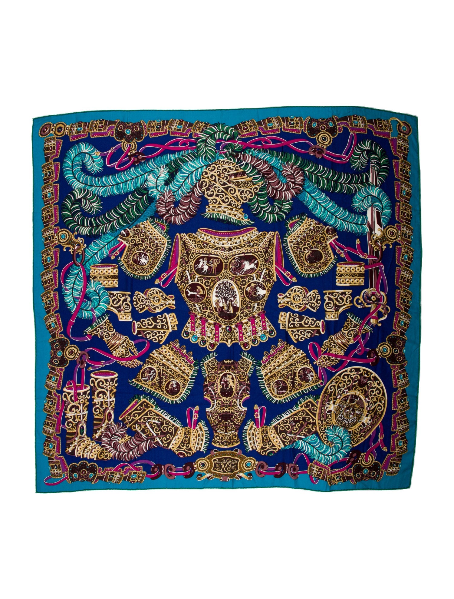 Hermès Sous L'Egide de Mars Cashmere Shawl