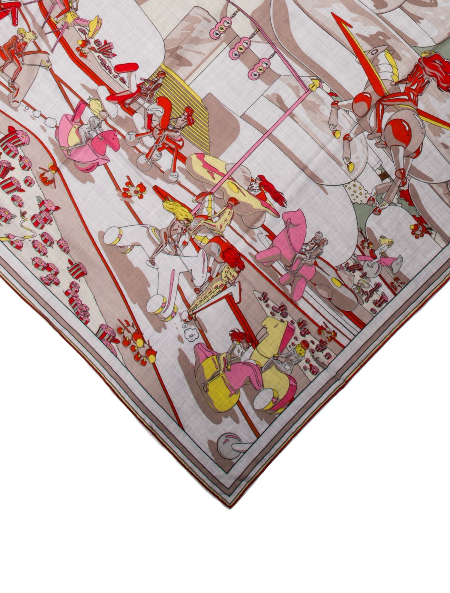 Hermès Locomotion Cashmere Shawl w/ Tags