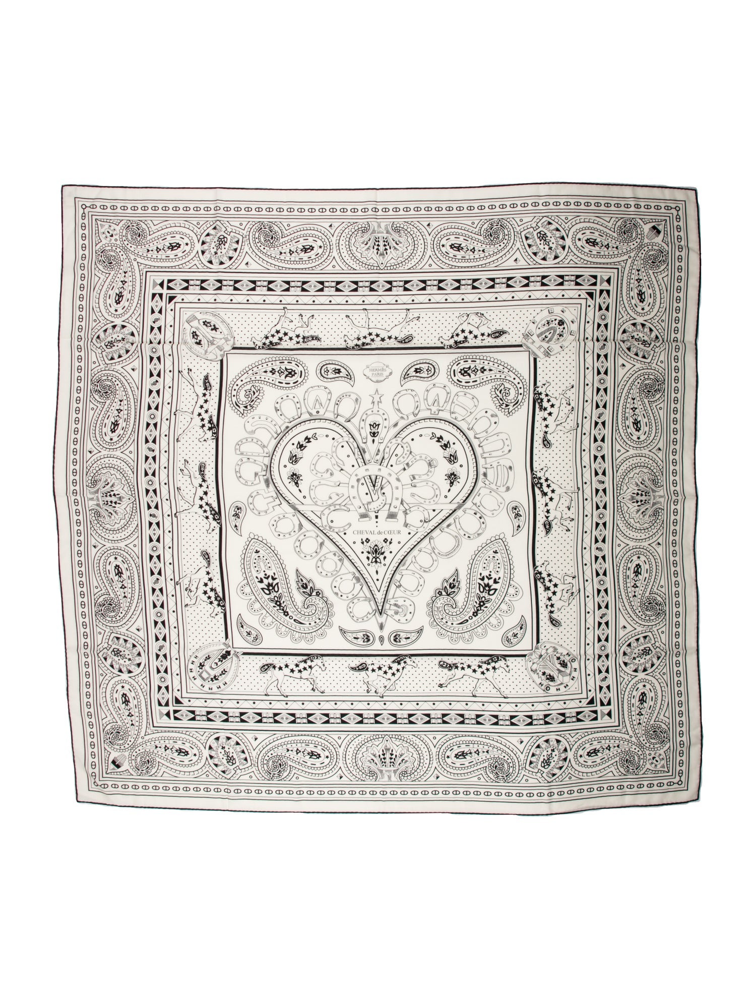 Hermès Cheval De Coeur Cashmere Shawl