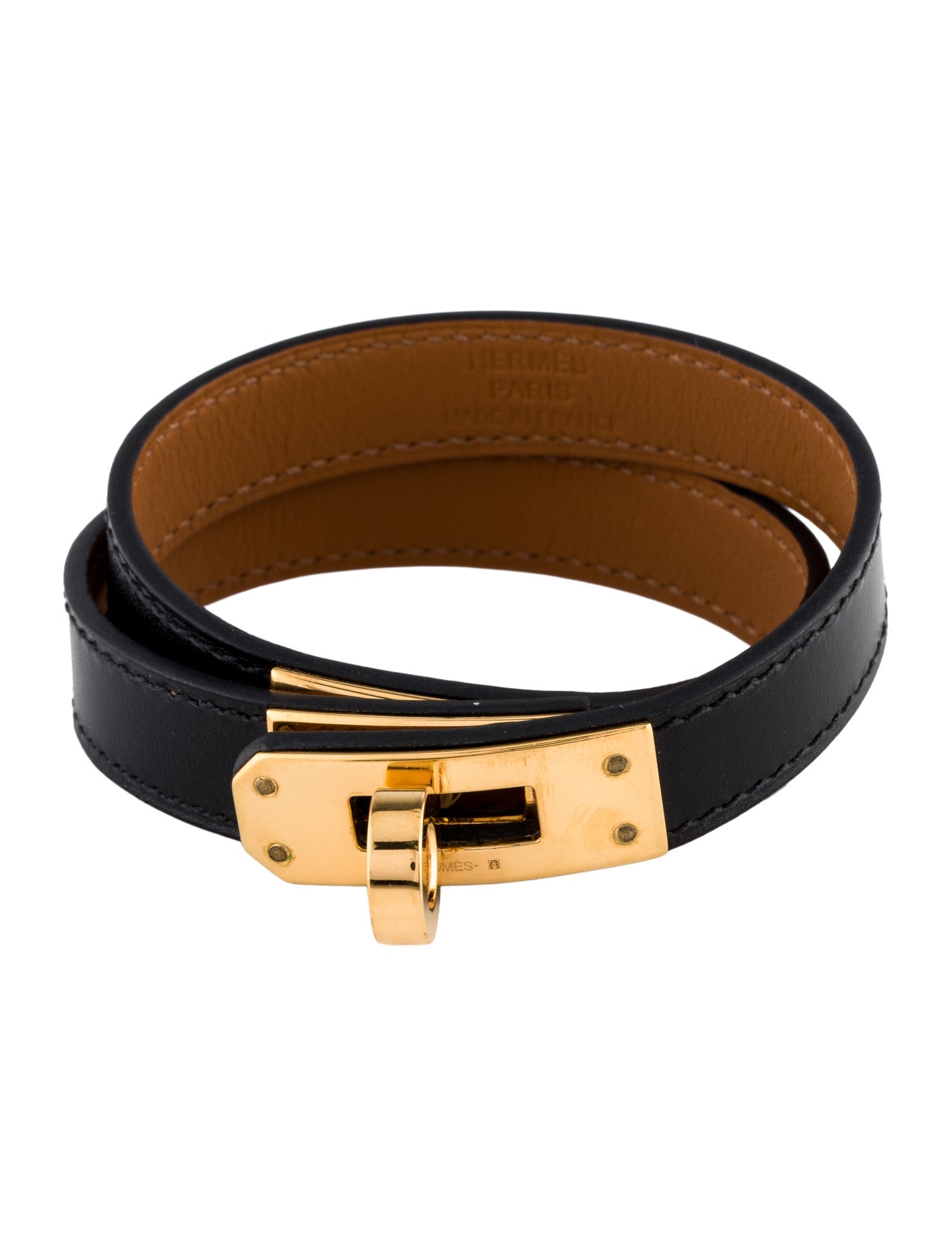 Hermès Leather Kelly Double Tour Wrap Bracelet