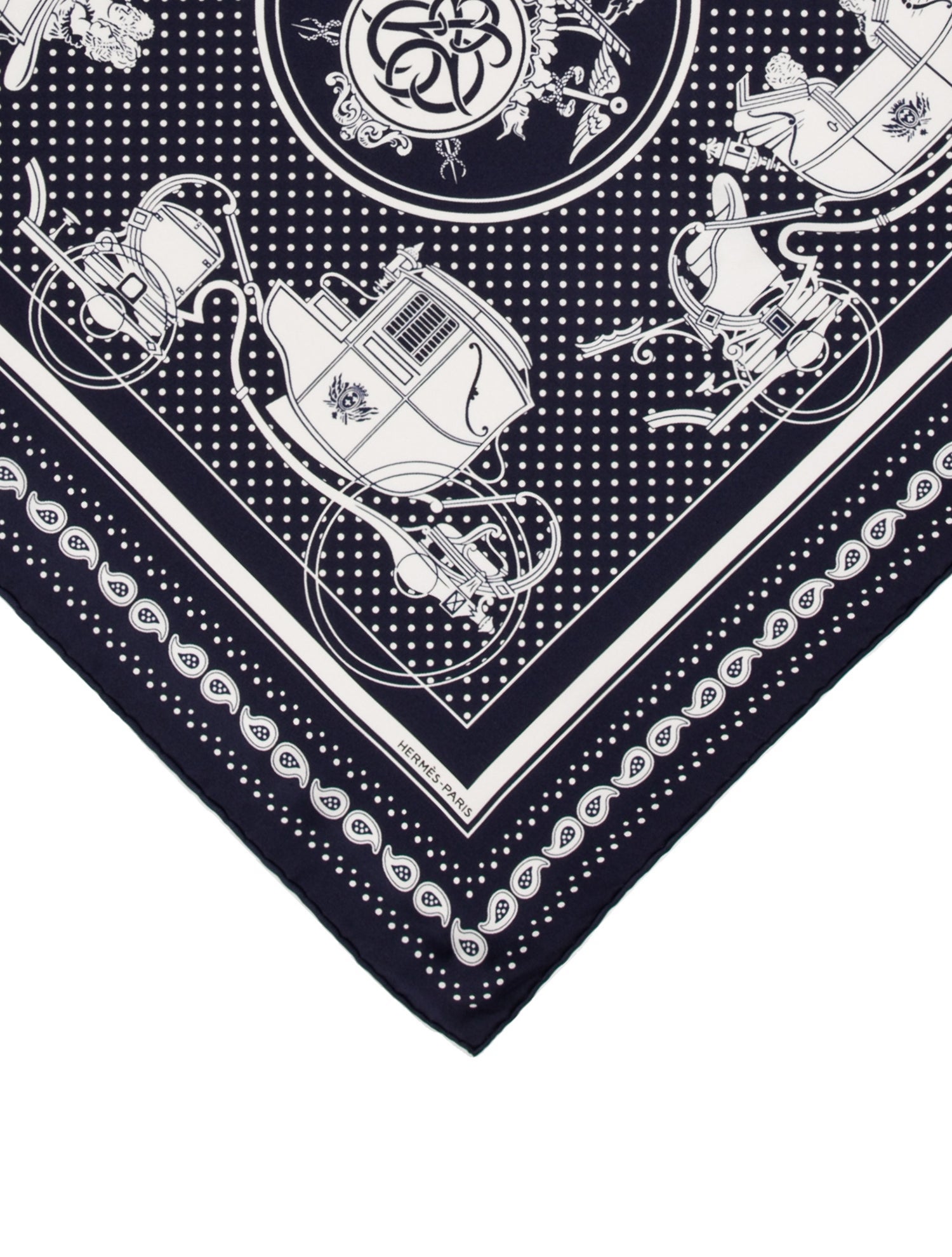 Hermès Ex-Libris Bandana Silk Scarf