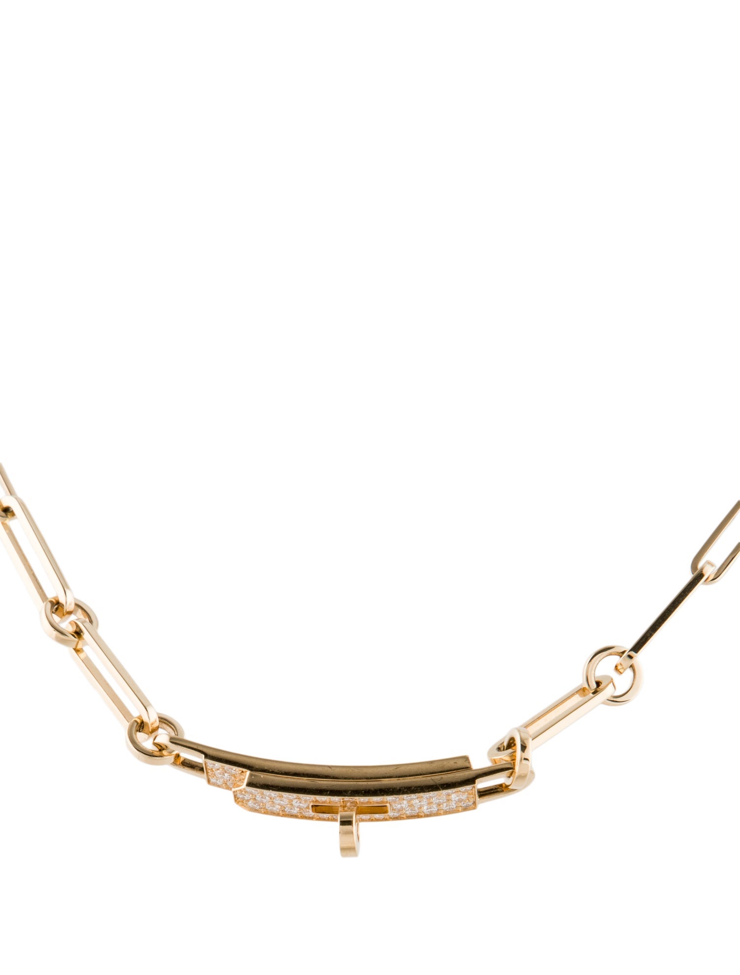 Hermès 18K Diamond Kelly Chaine Double Bracelet, Small Model, Convertible Choker