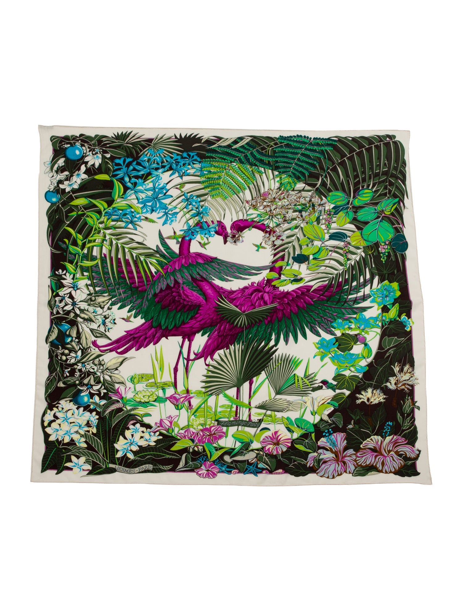Hermès Flamingo Party Cashmere Shawl