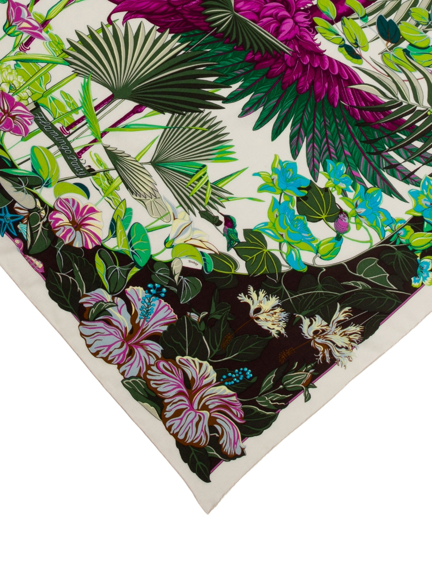 Hermès Flamingo Party Cashmere Shawl