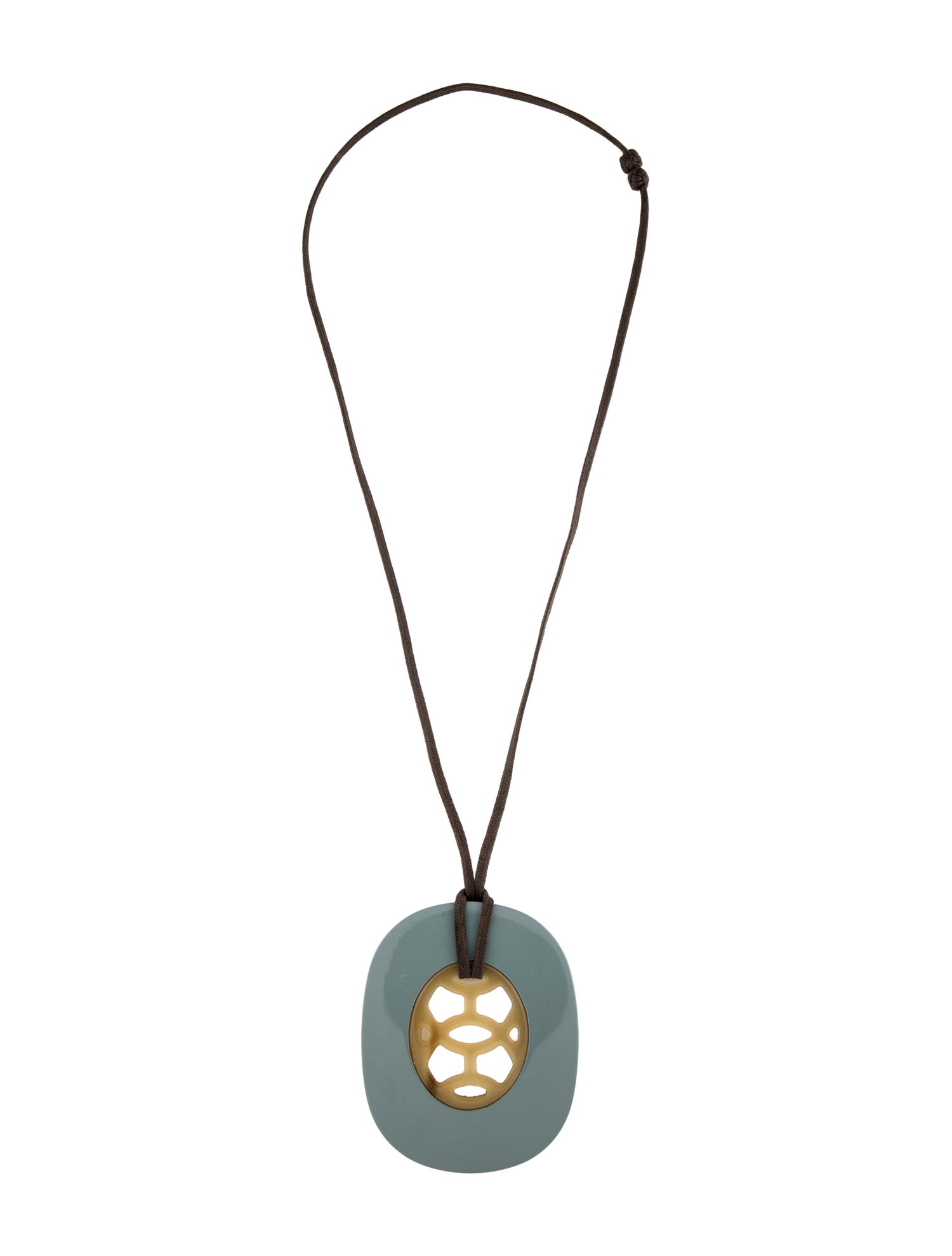 Hermès Horn & Lacquer Lift Pendant Necklace
