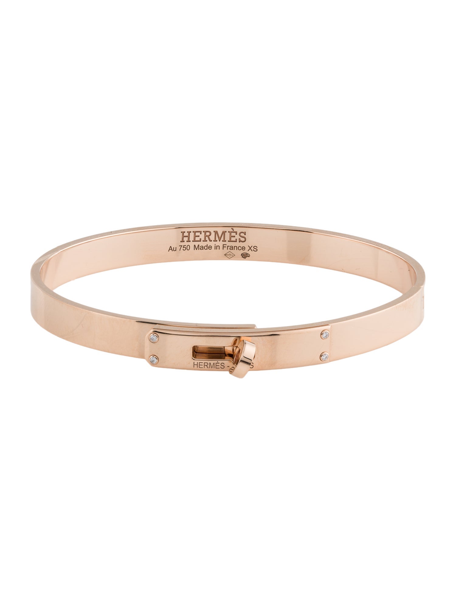 Hermès 18K Diamond Kelly Bangle